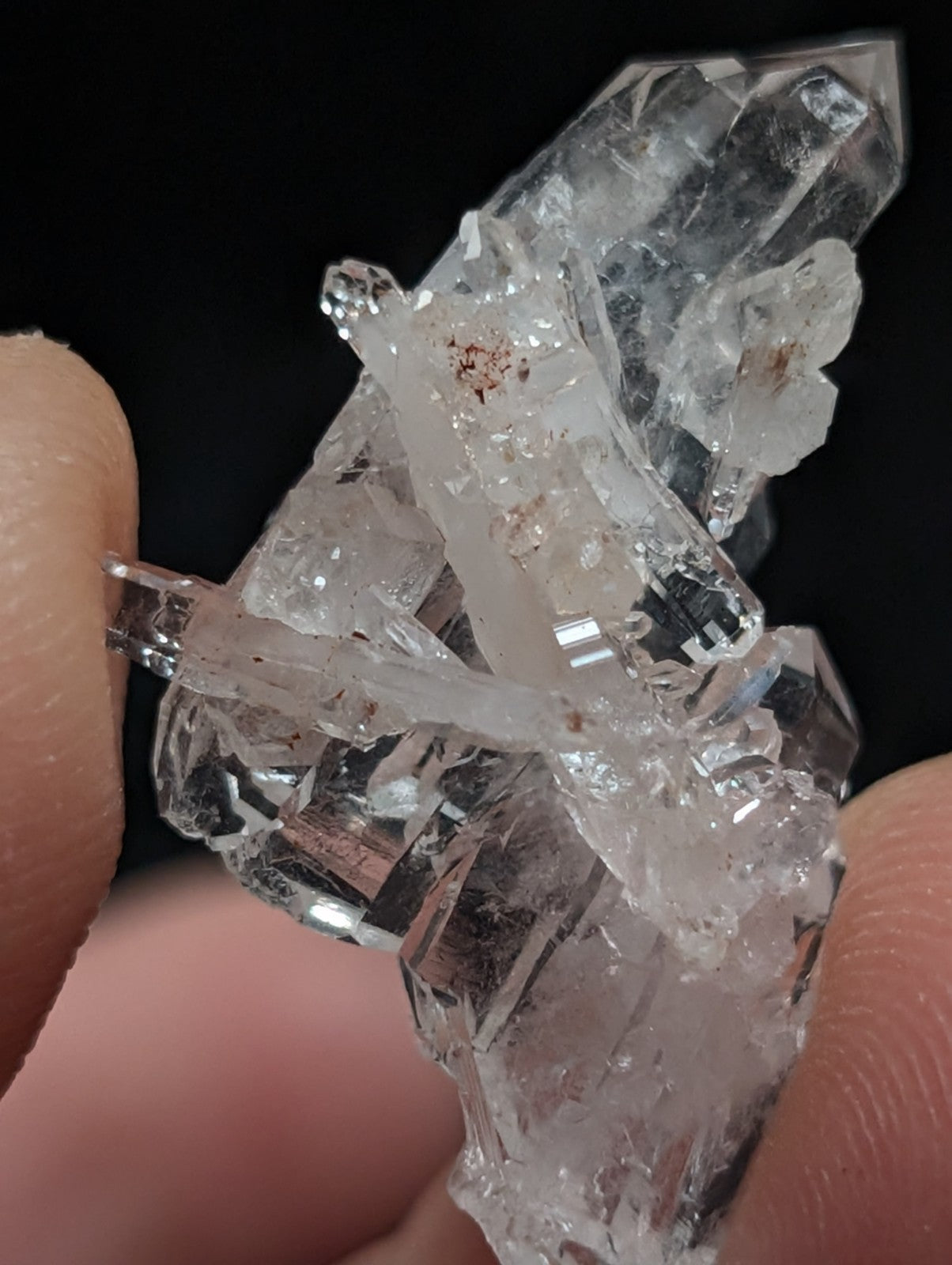 Clear Faden Quartz Crystal Cluster, Montgomery County, Arkansas, USA, A+