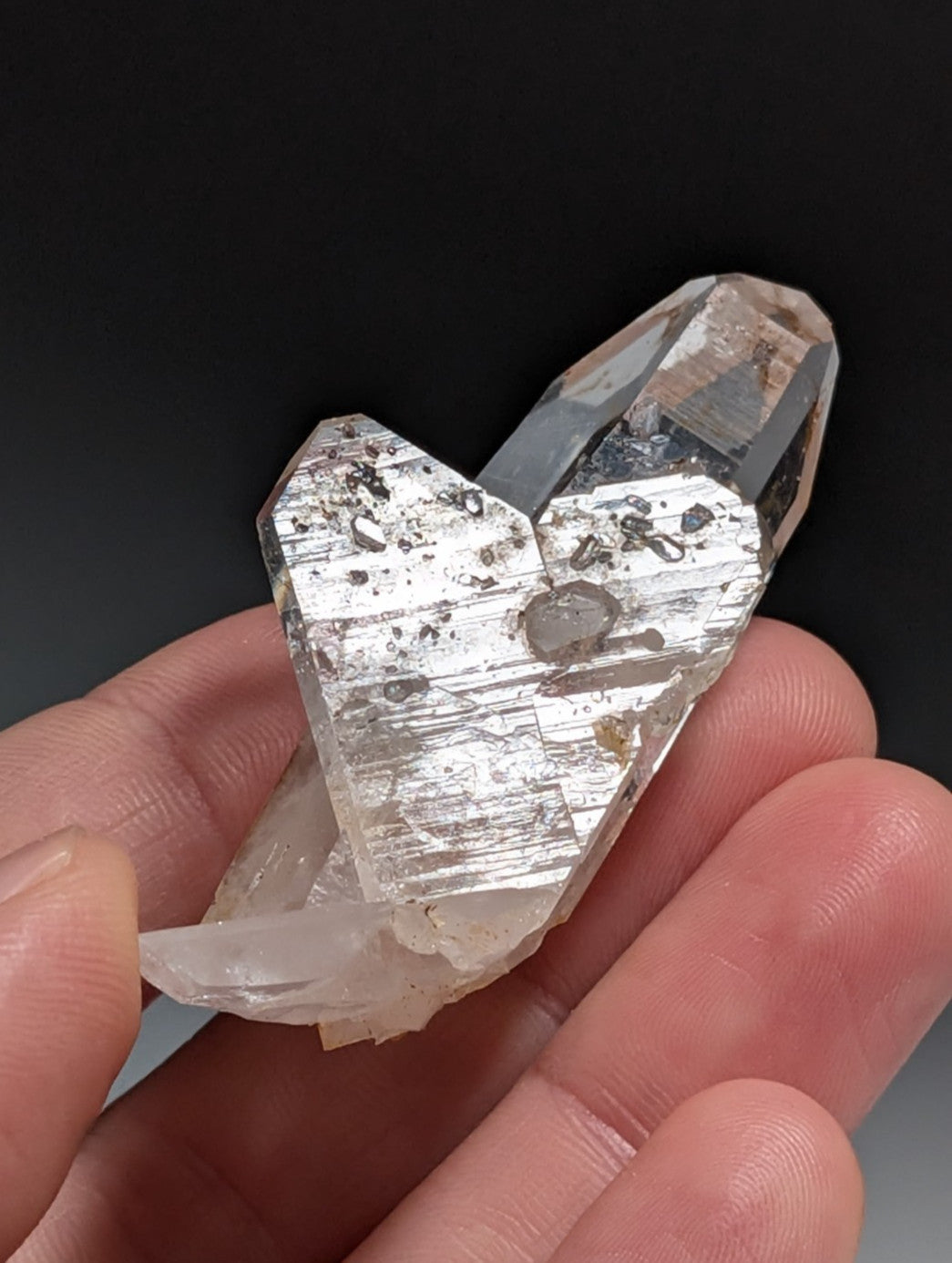 A+ Quartz Crystal Oddity w/ "Heart", Double Terminated, Garland County, Arkansas