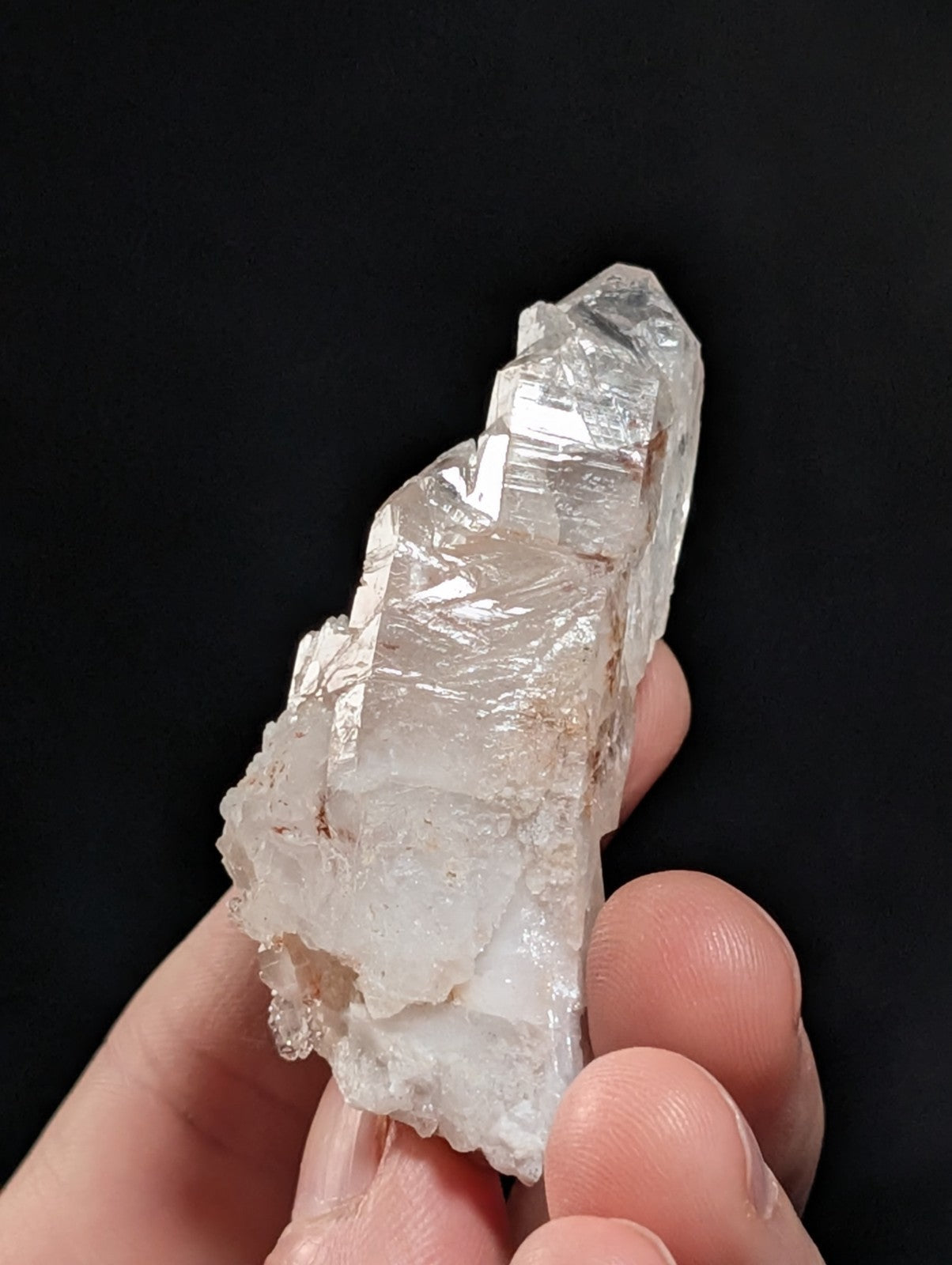 Growth Interference Quartz Crystal Point, Old Stock, Montgomery County, Arkansas