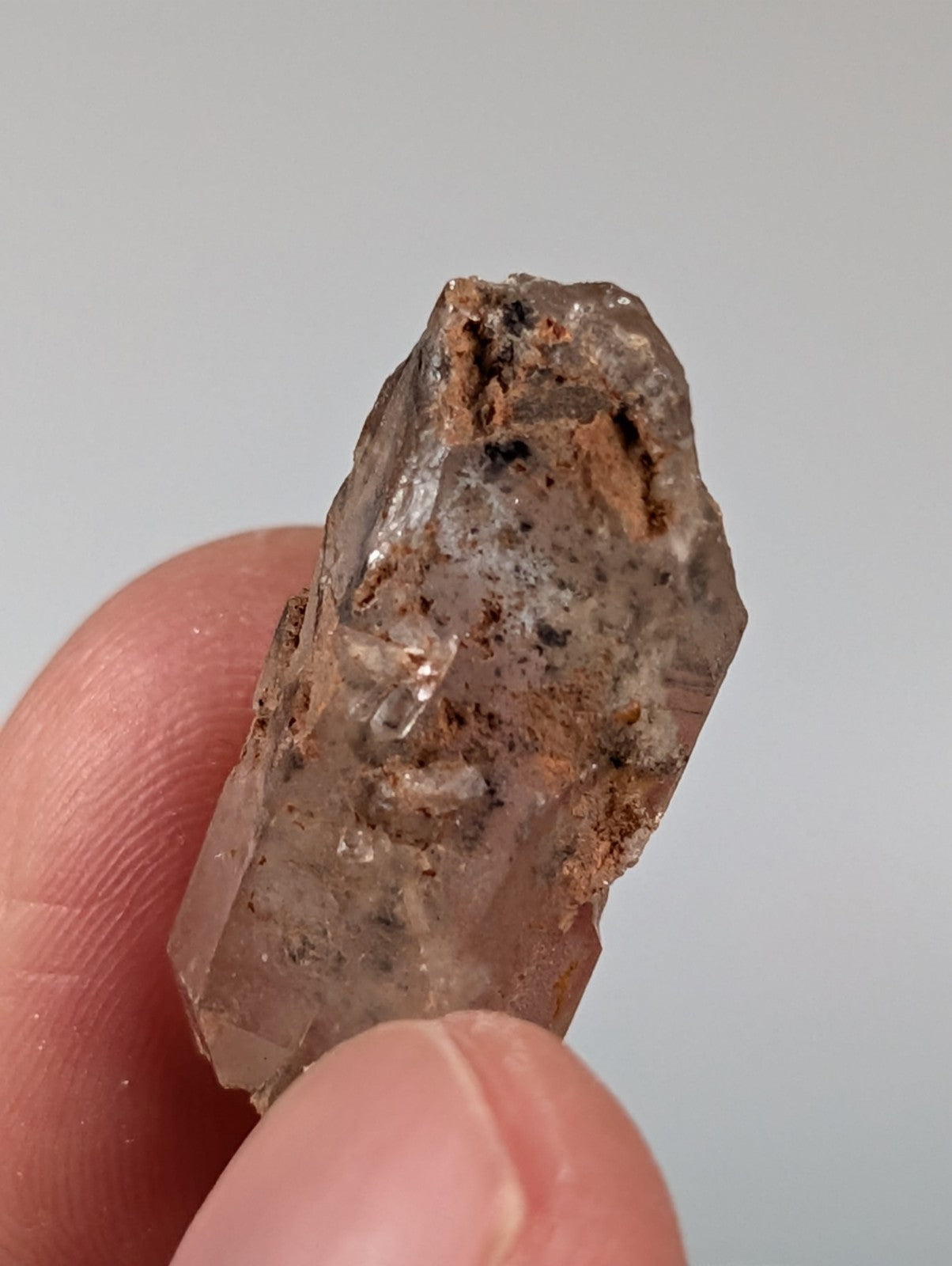Set of 3 Quartz Crystals with Nacrite Inclusions, Montgomery County, Arkansas