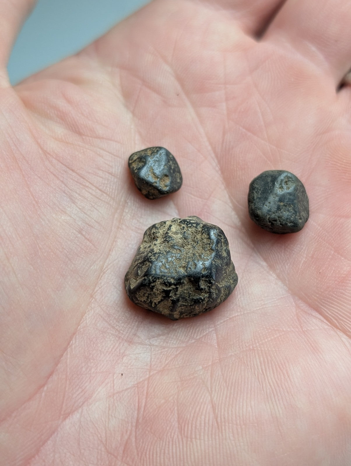 Very Rare, set of x3 Placer Rutile, Arkansas, Magnet Cove, Old Stock, ex Delinde