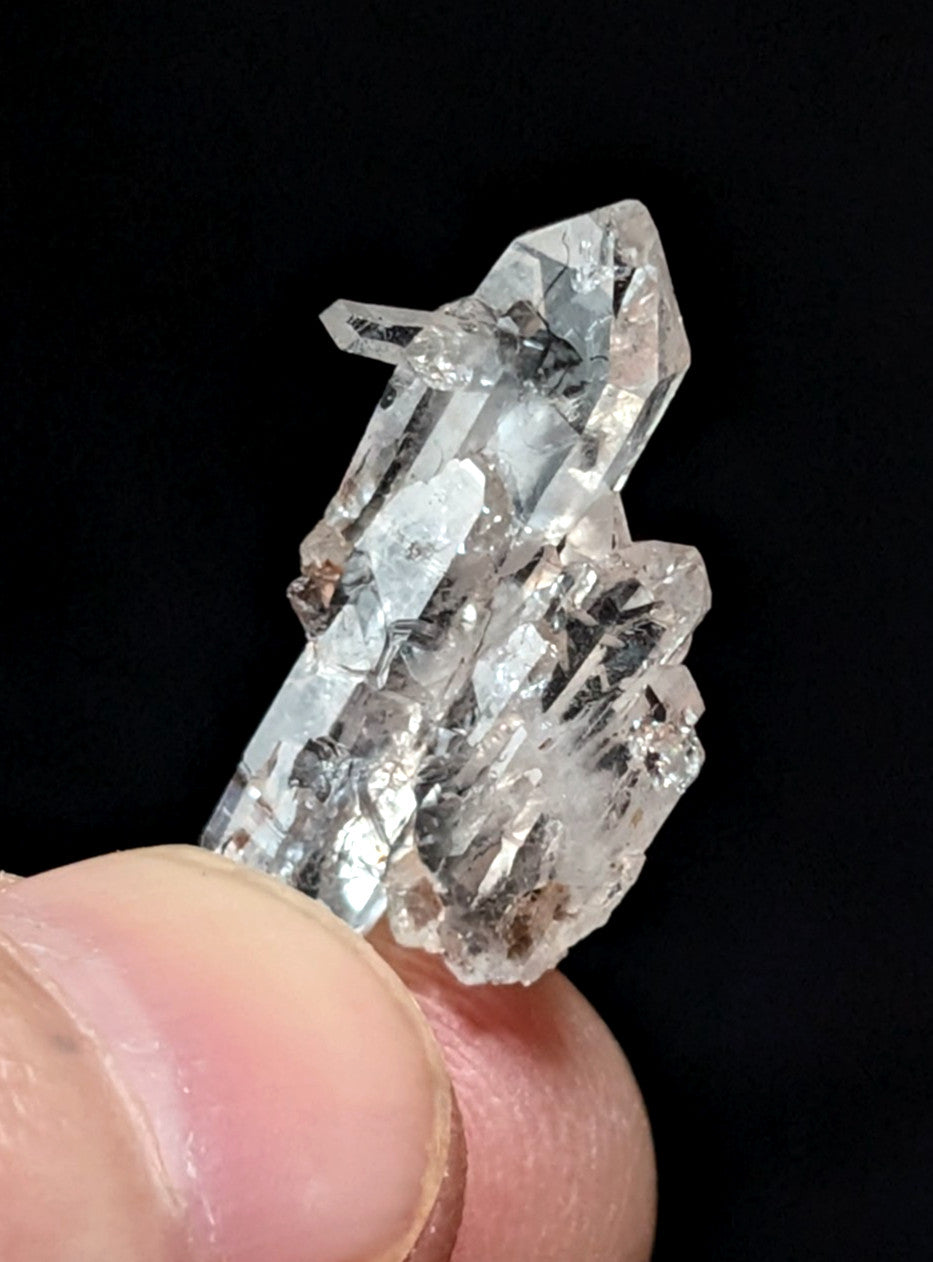 Clear Faden Quartz Crystal Cluster, Montgomery County, Arkansas, USA, A+