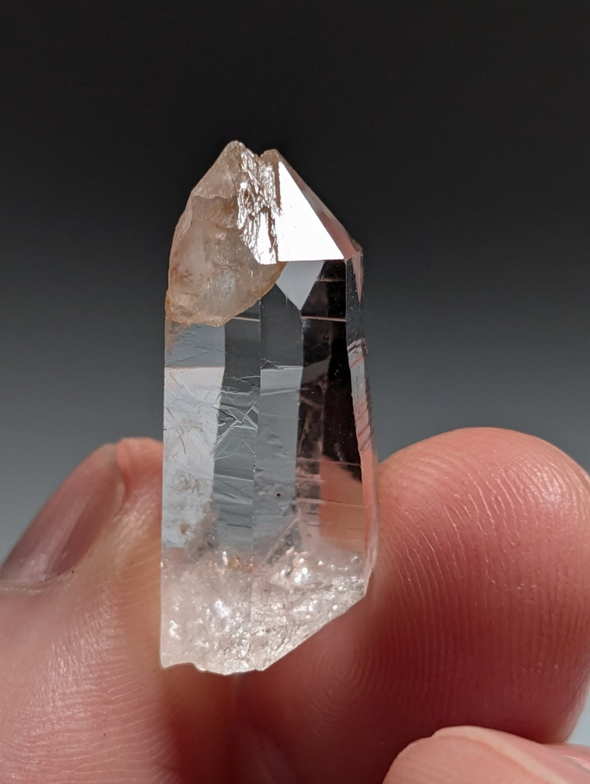 A+++ Optical Quartz Crystal Point, Montgomery County, Arkansas, USA, AMAZING!!