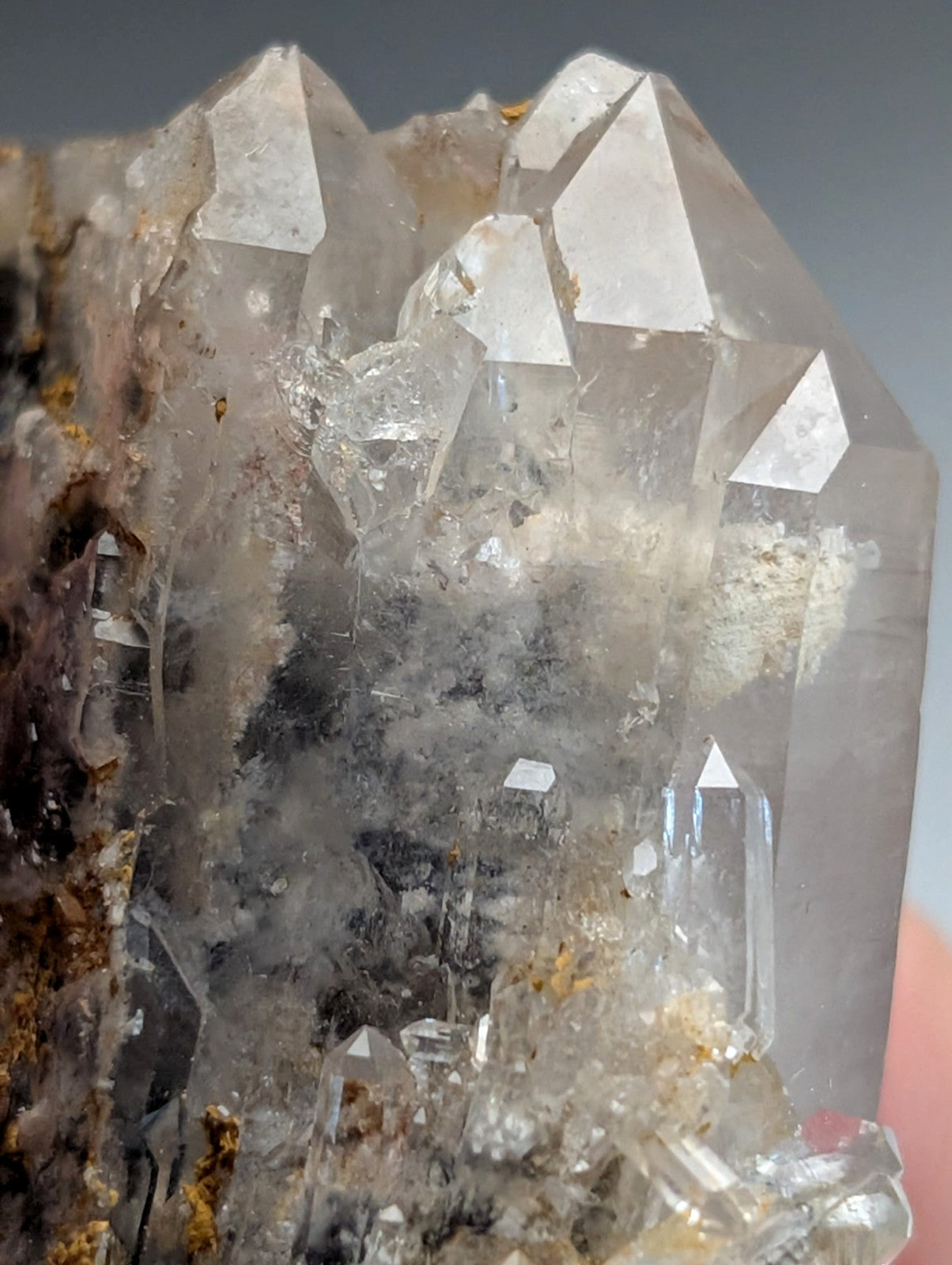 Unique Quartz Crystal with Nacrite Inclusions, Montgomery County, Arkansas, USA