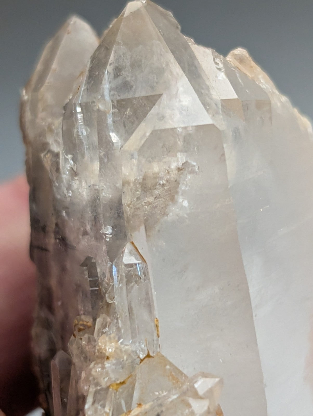 Unique Quartz Crystal with Nacrite Inclusions, Montgomery County, Arkansas, USA