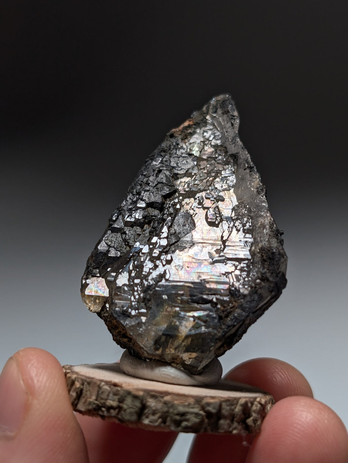 Unique Quartz Crystal with Manganese + Goethite, Montgomery County, Arkansas