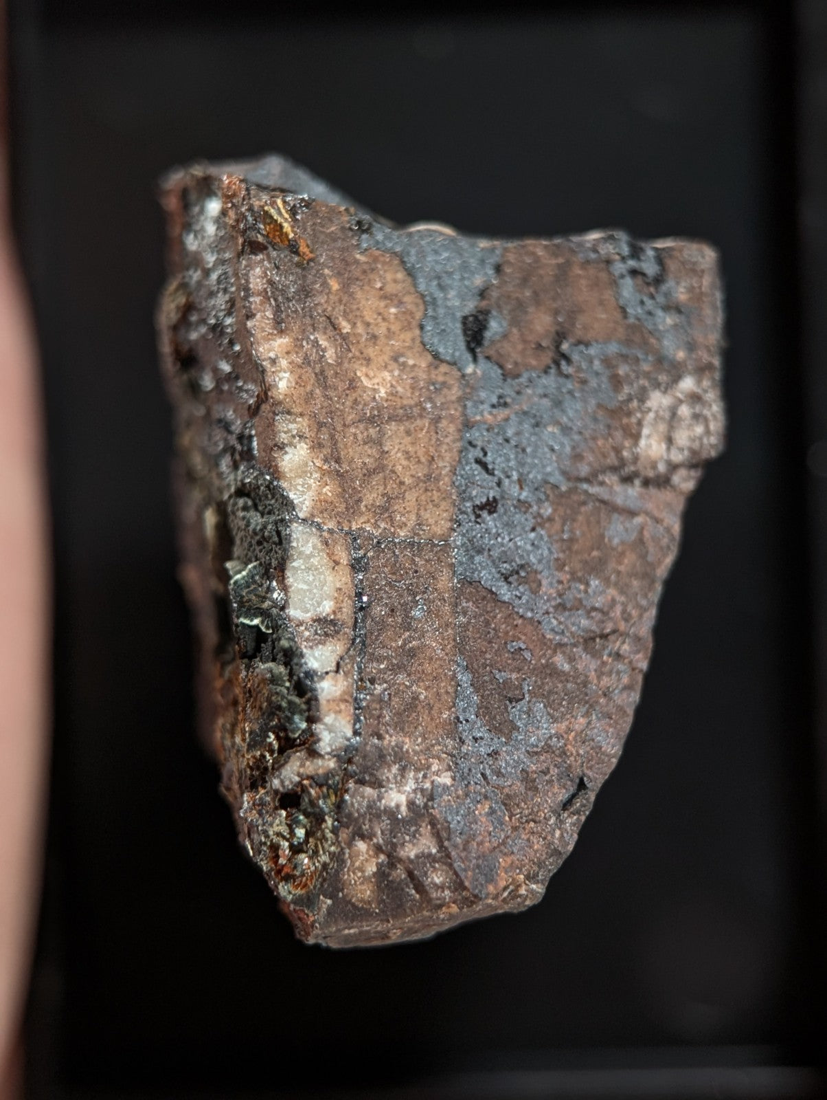 Rare Kidwellite on Novaculite - Coon Creek, Polk County, Arkansas, w/ photo case