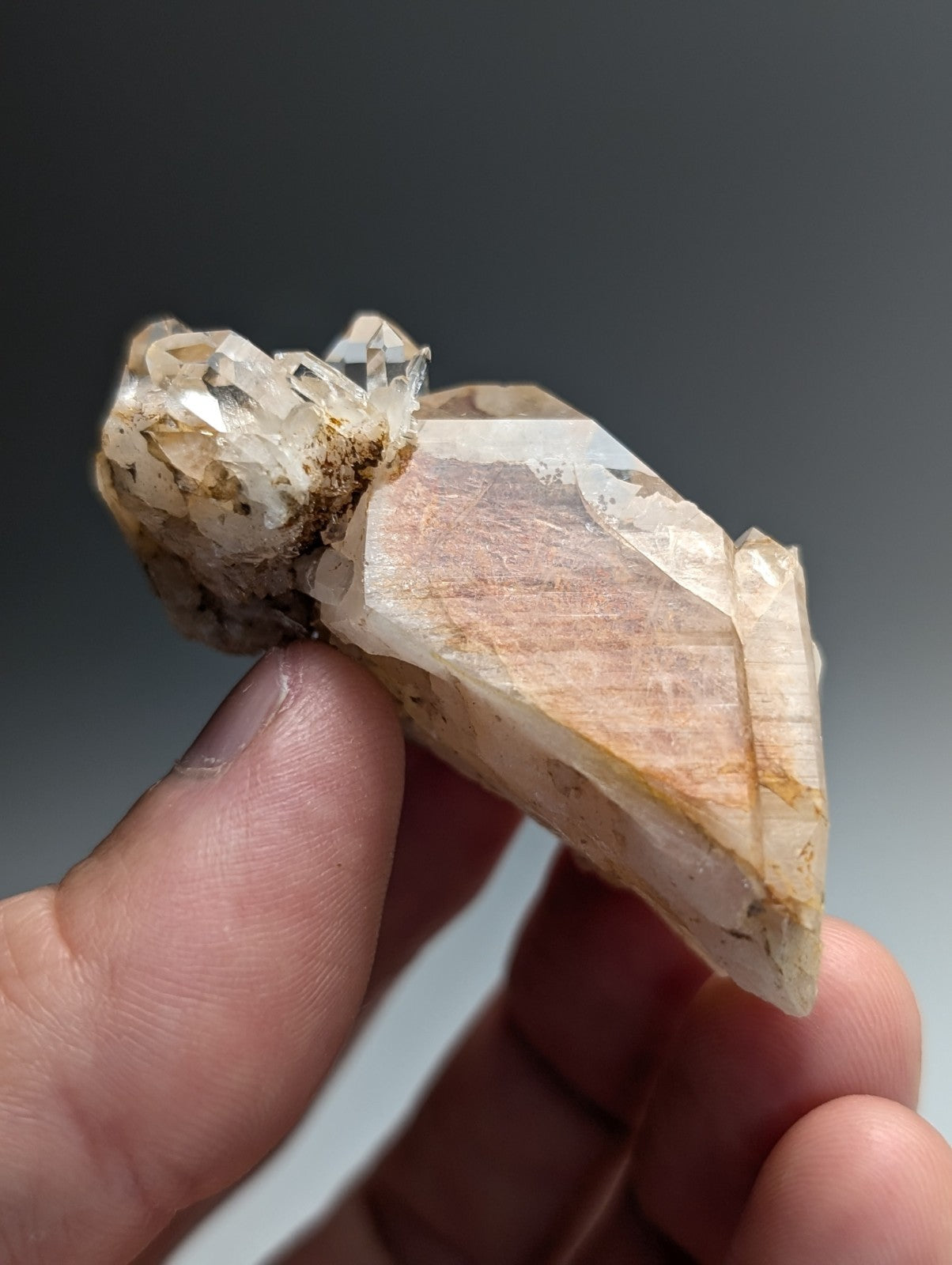 Amazing Quartz Crystal Cluster w/ clay inclusions, Montgomery County, Arkansas