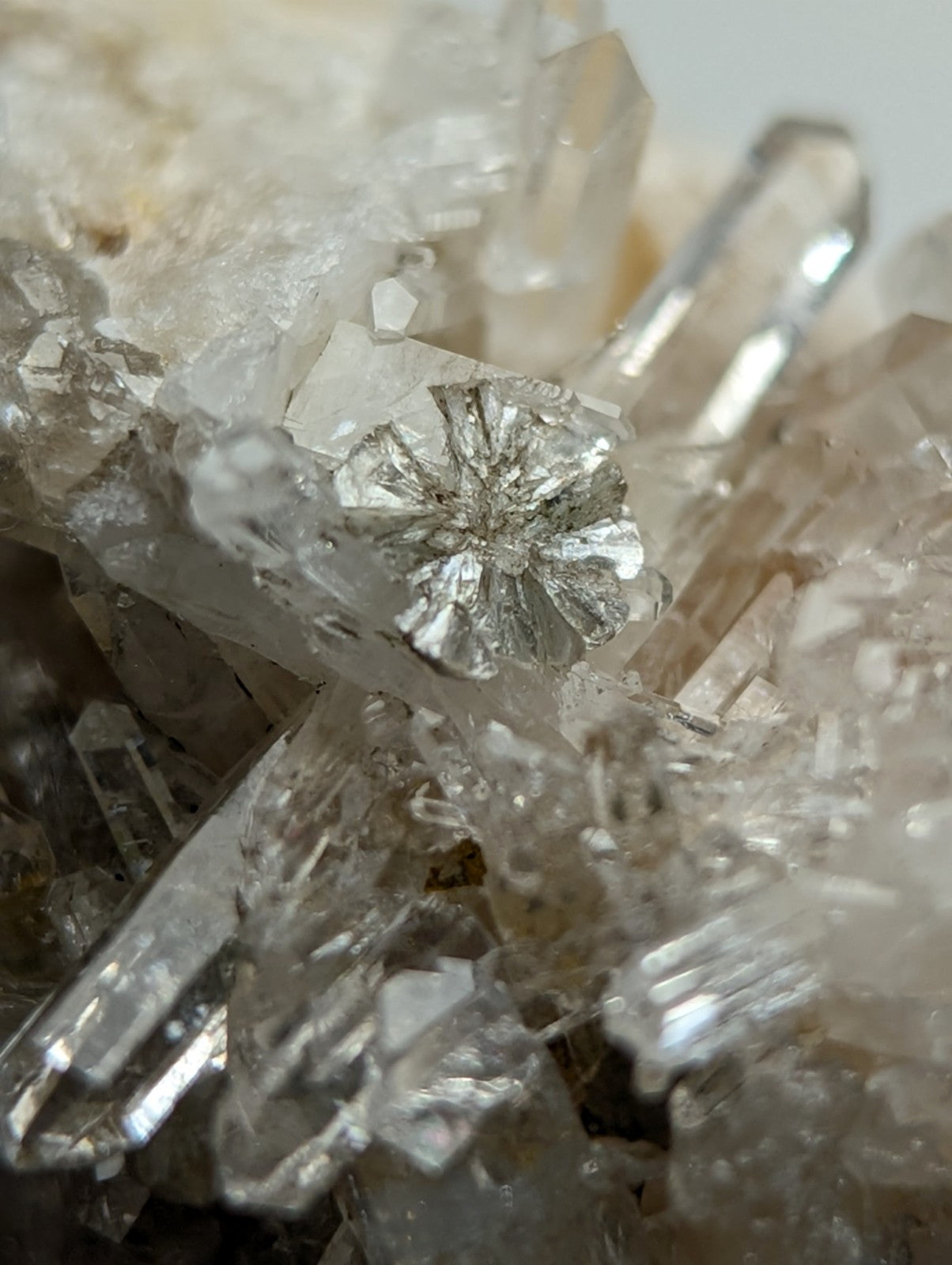 Cookeite on Quartz Crystal, Saline County, Arkansas, Old Stock, w/ photo case