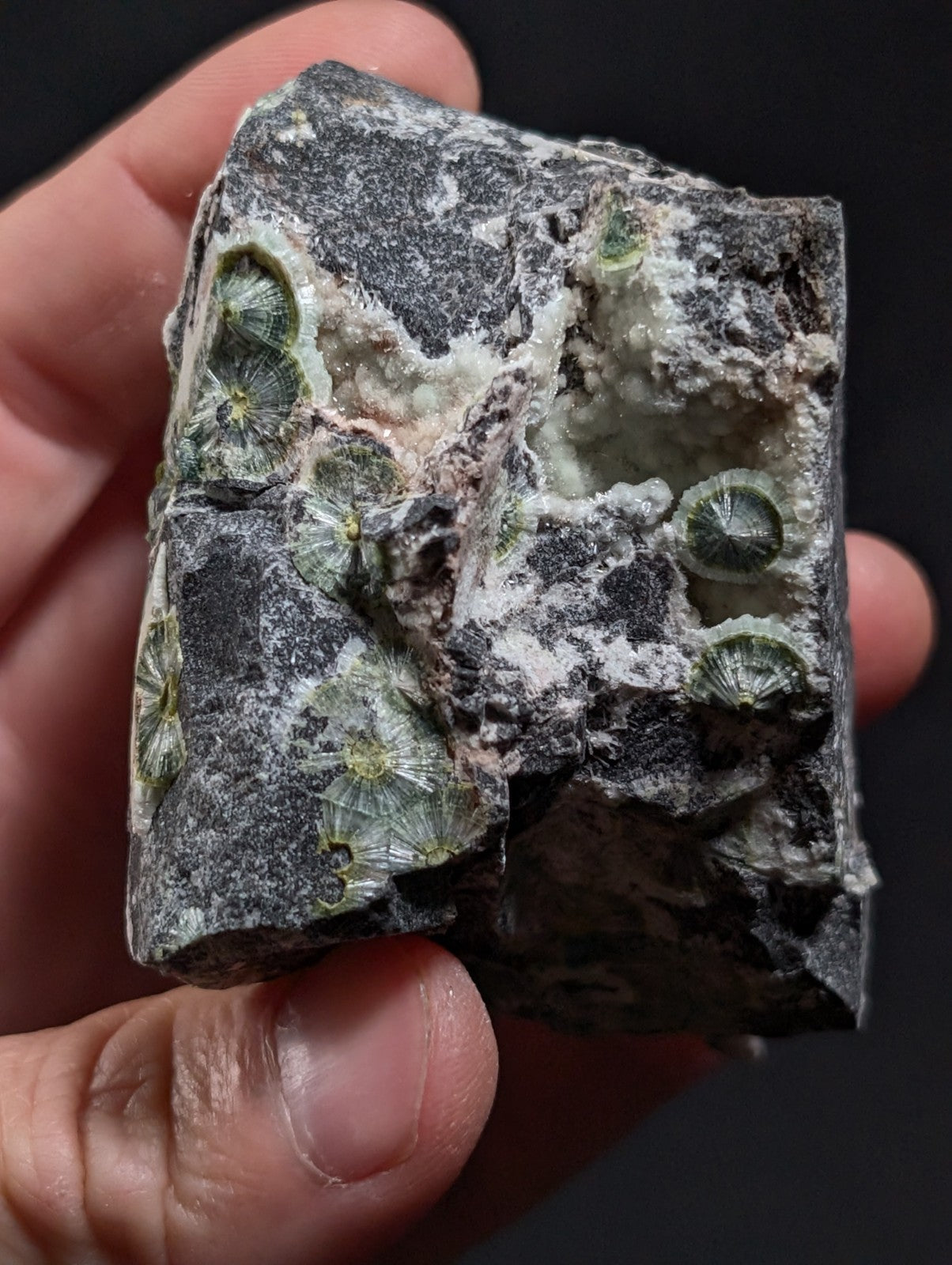 A+++ UV Reactive Wavellite -Old Stock- Mauldin Mountain, Arkansas, USA, RARE!