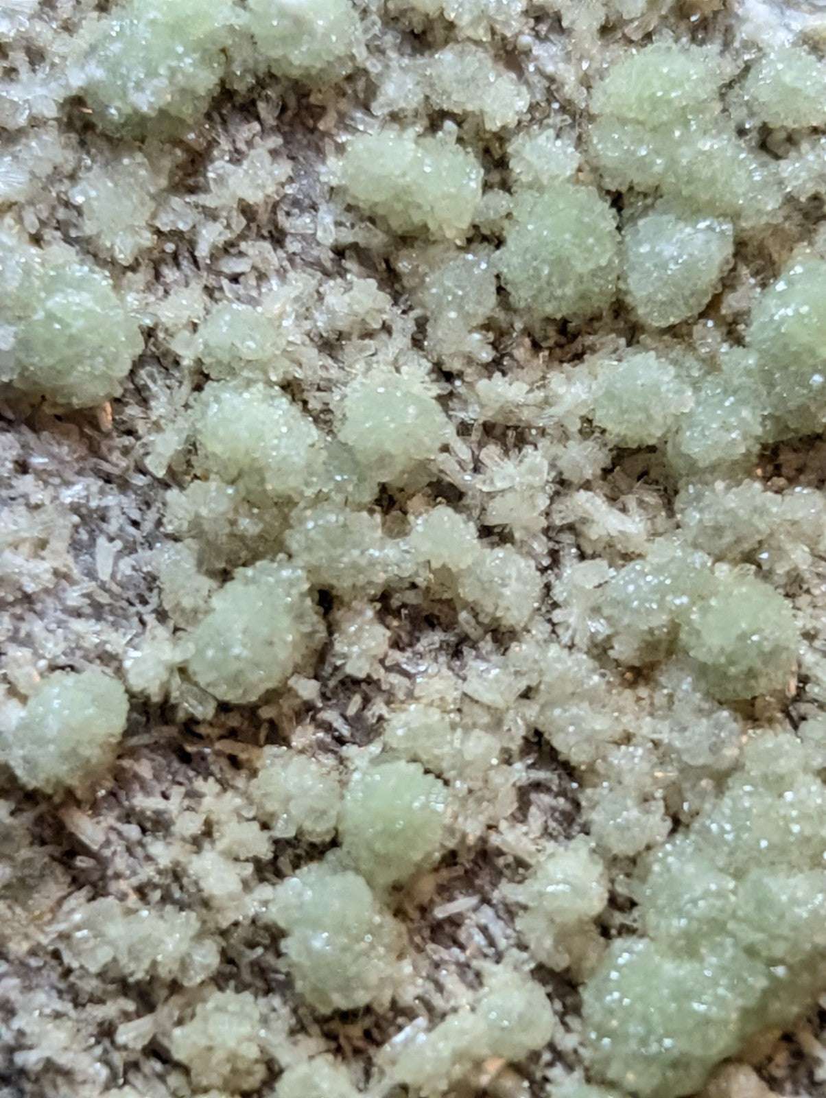 Green Wavellite on chert- Fantastic Old Stock - Mauldin Mountain, Arkansas, ooak
