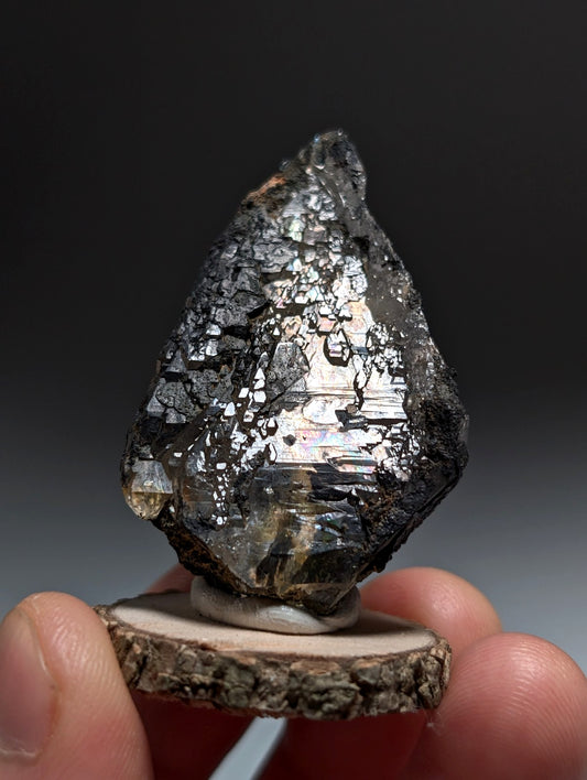 Unique Quartz Crystal with Manganese + Goethite, Montgomery County, Arkansas