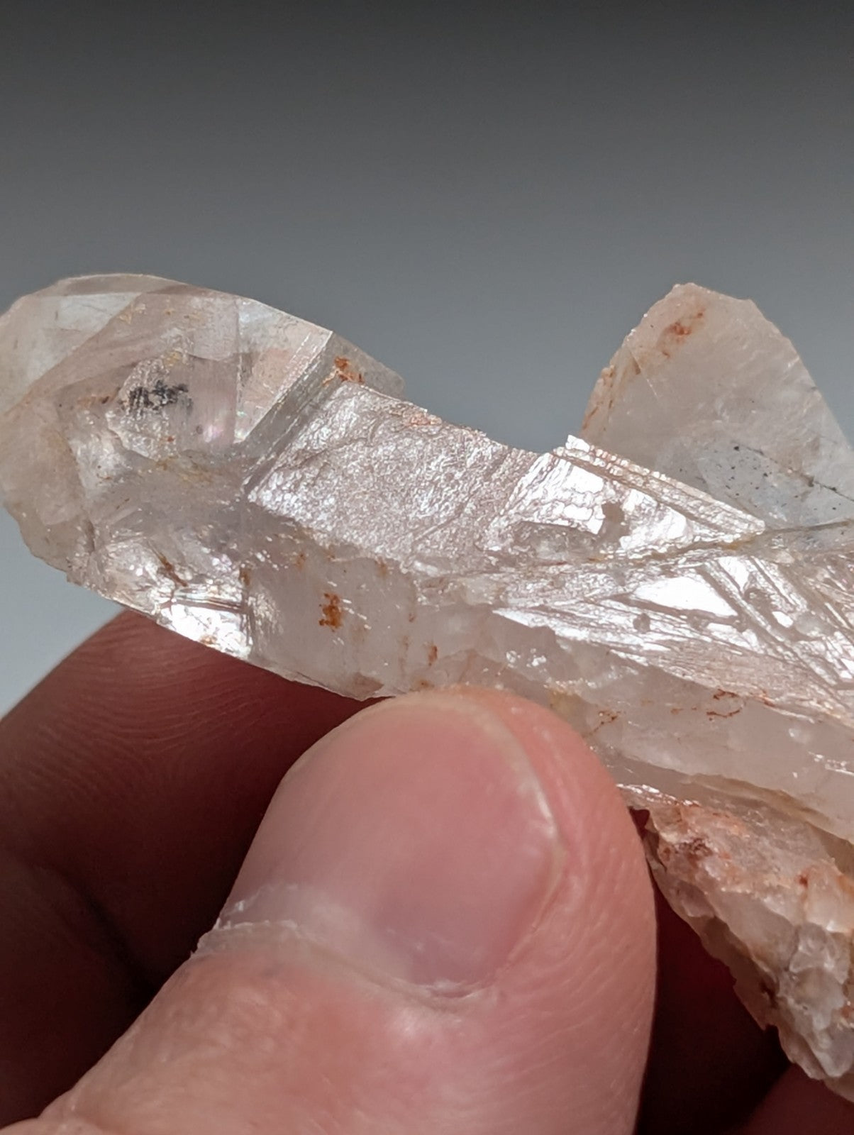 VERY unique Growth Interference Quartz Crystal - Montgomery County, Arkansas