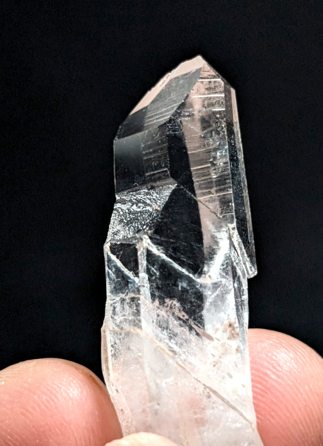 VERY RARE Slipped Growth Quartz Crystal Point,  Montgomery County, Arkansas, USA