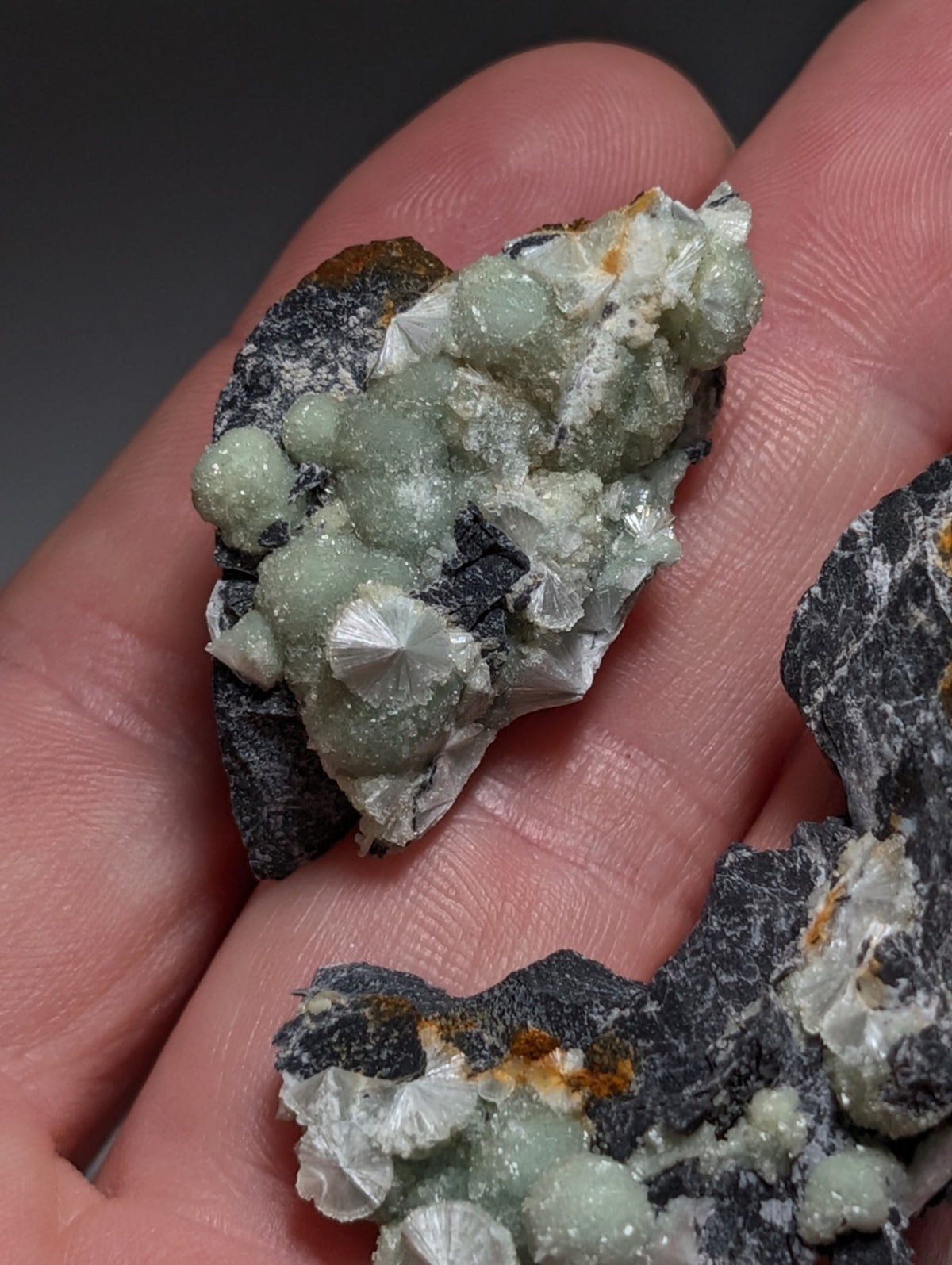 Set of 4 UV Reactive Wavellite - Fantastic Old Stock- Mauldin Mountain, Arkansas
