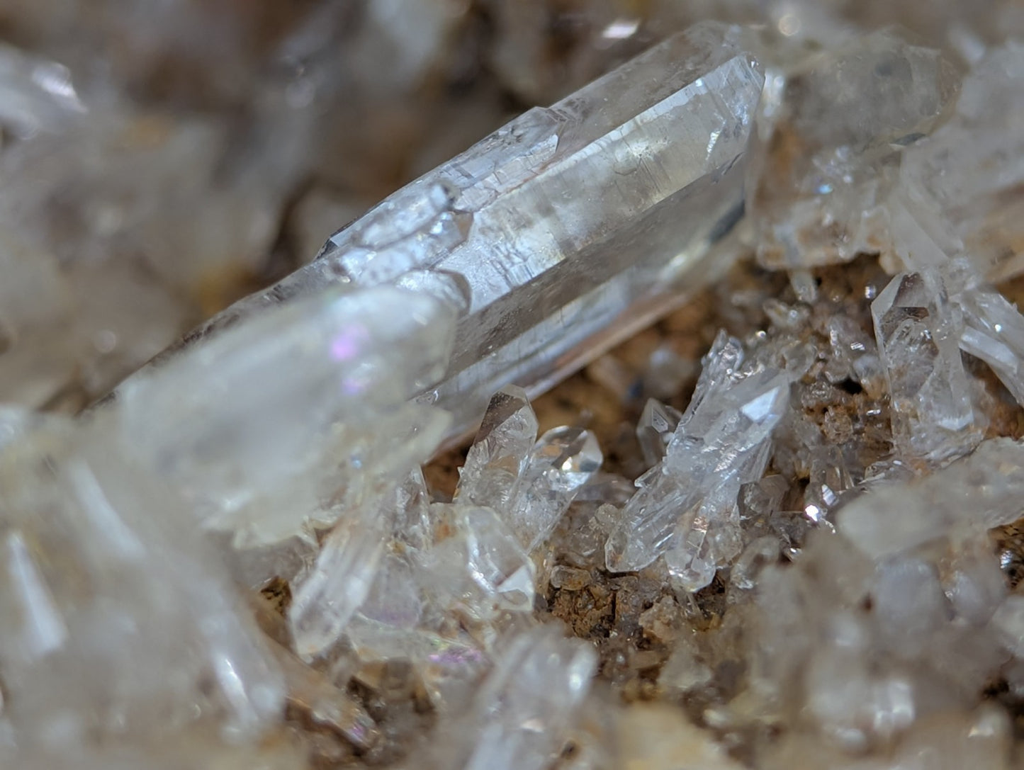 Large Faden Quartz Crystal Cluster, Old Stock, Montgomery County, Arkansas, ooak