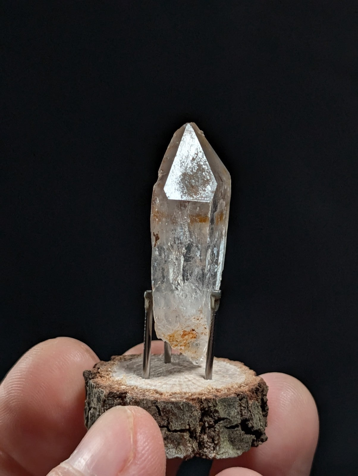 Unique Quartz Crystal with Nacrite Inclusions, Montgomery County, Arkansas, USA