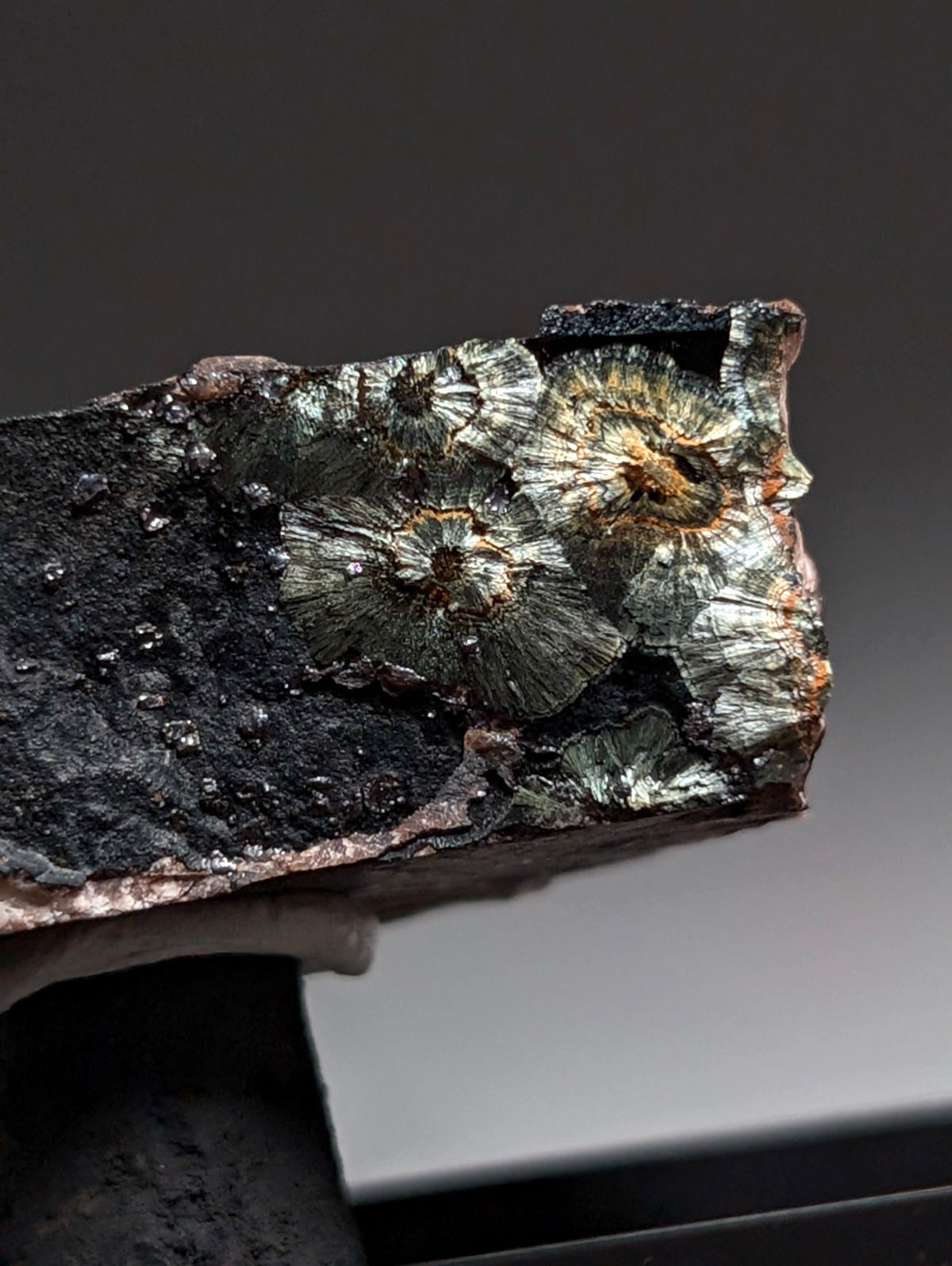 Rare Kidwellite on Novaculite - Coon Creek, Polk County, Arkansas, w/ photo case