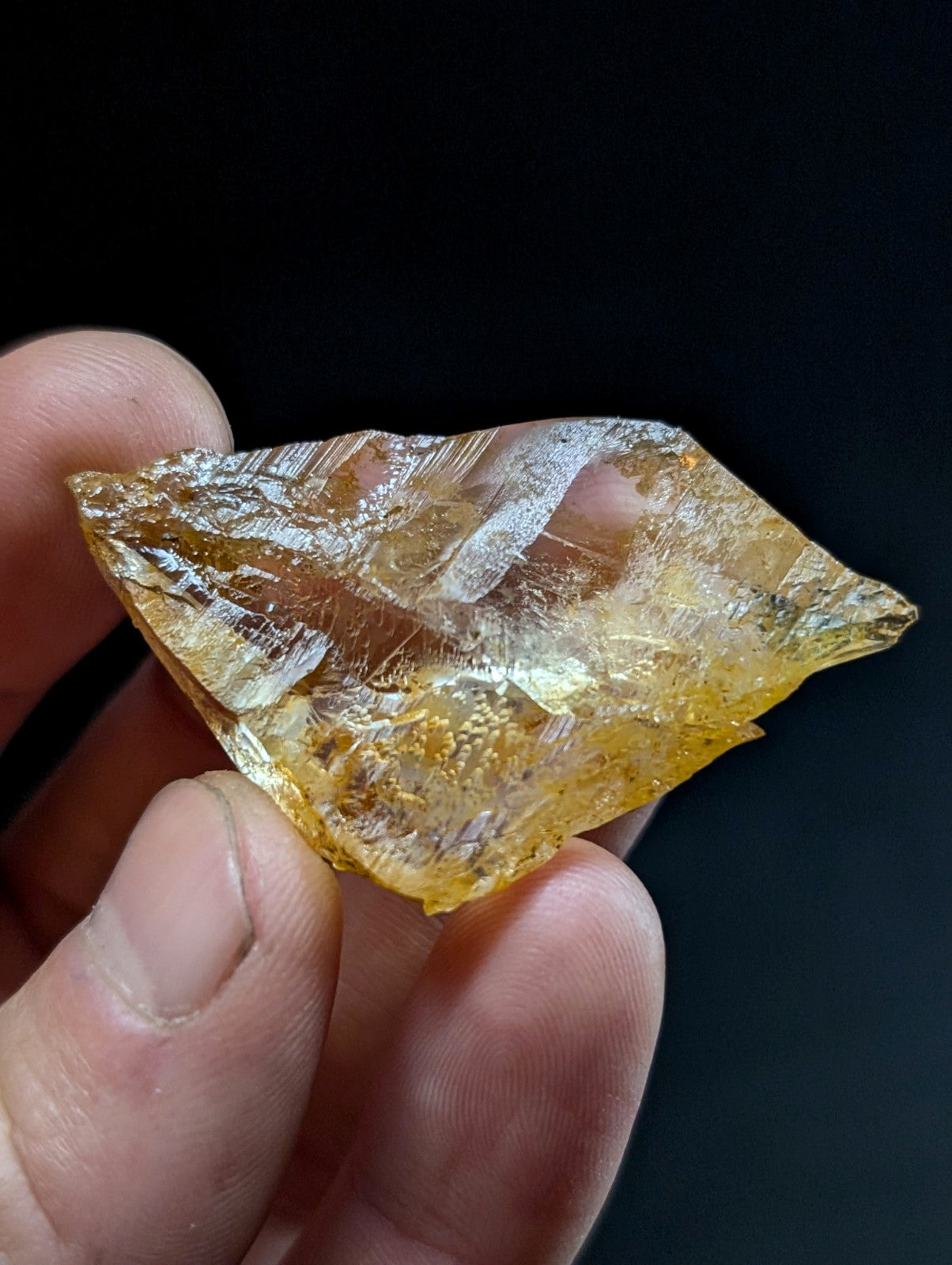 Unique Etched Quartz Crystal Point, Old Stock, Garland County, Arkansas