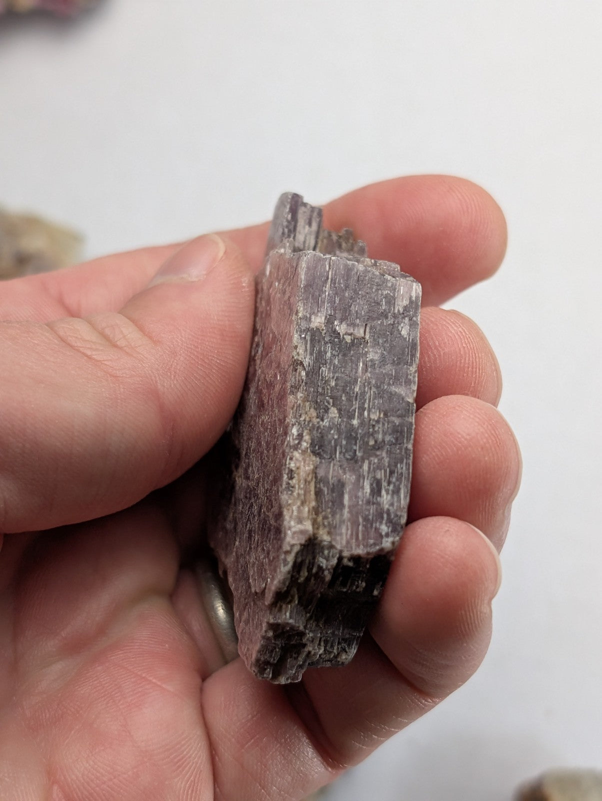 Amethyst, Tourmaline, Apatite, Pyrophyllite, Lepidolite, Flat of 9 OOAK Minerals