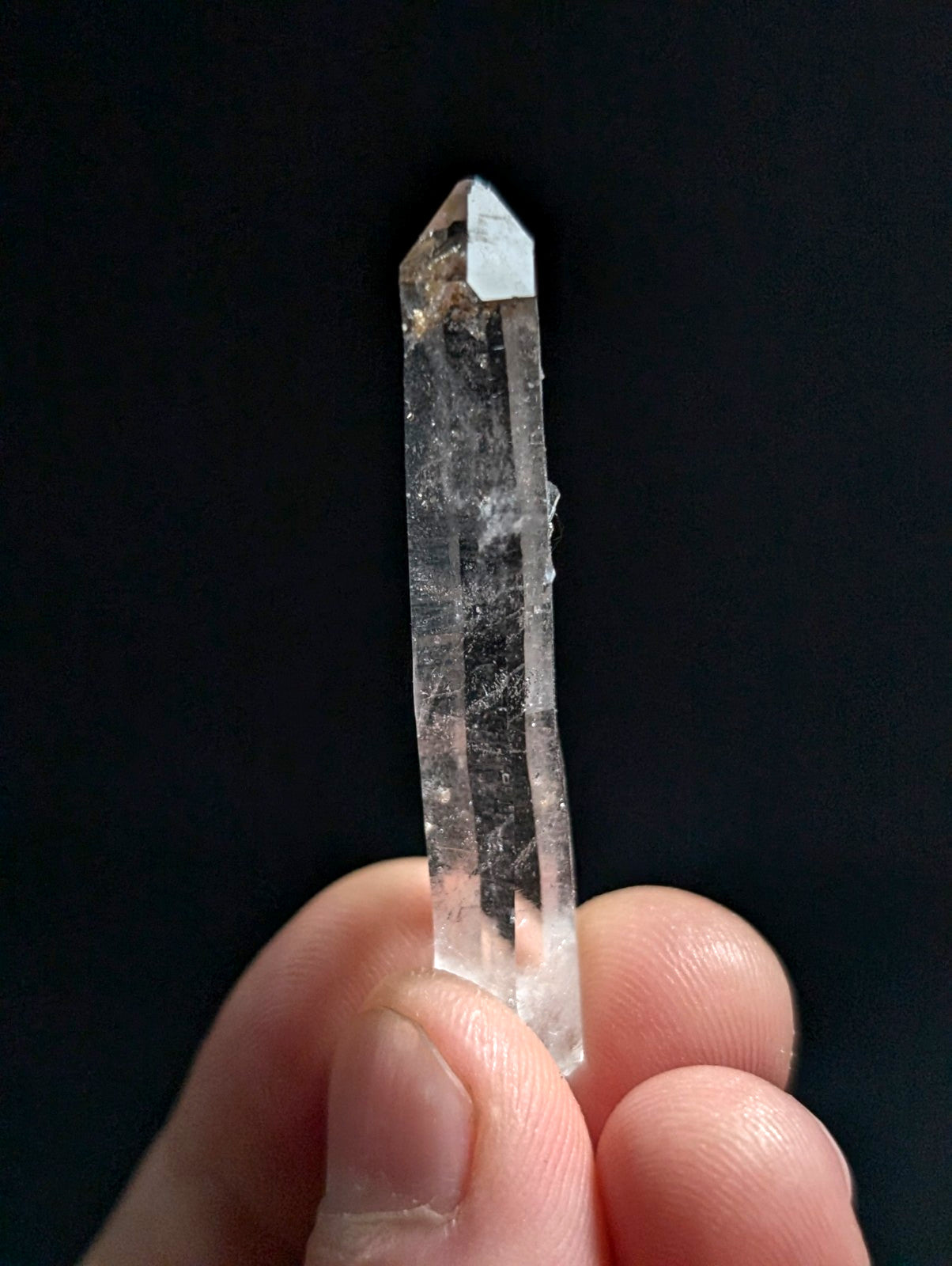 A+ RARE Quartz Crystal Point w/ Calcite inclusions, Montgomery County, Arkansas