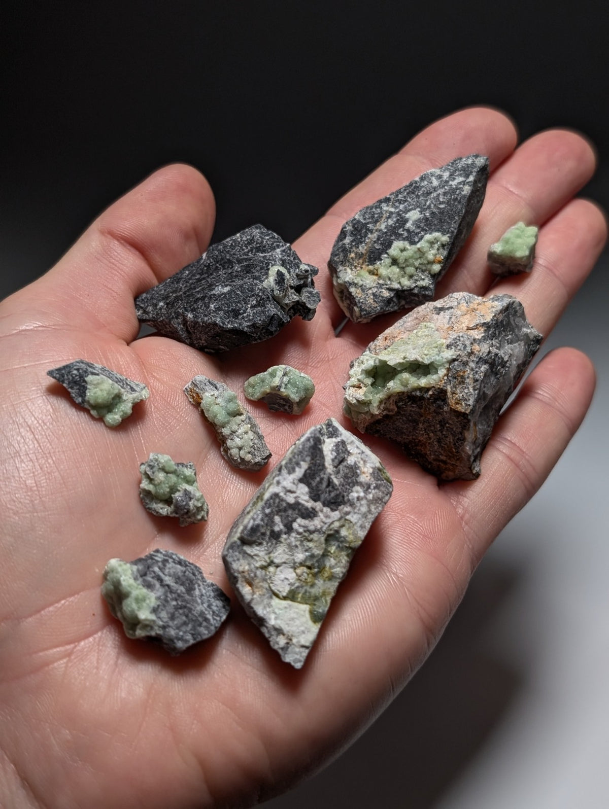 Set of 10 Wavellite - Fantastic Old Stock - Mauldin Mountain, Arkansas, ooak