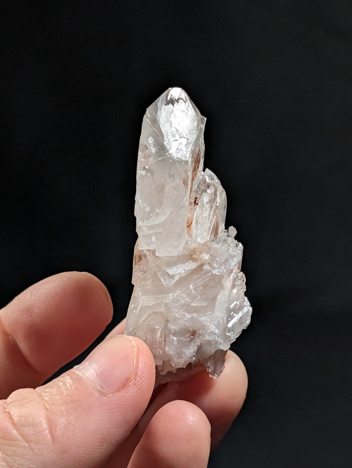 Growth Interference Quartz Crystal Point, Old Stock, Montgomery County, Arkansas