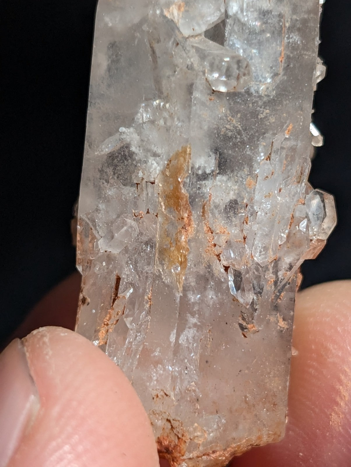 Unique Quartz Crystal with Nacrite Inclusions, Montgomery County, Arkansas, USA