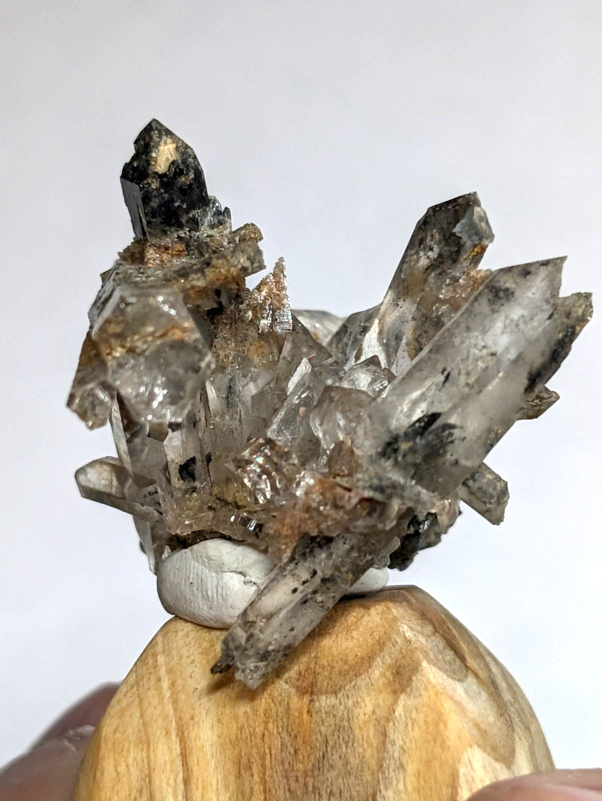 A+ Amazing Quartz Crystal Burr w/ inclusions, Garland County, Arkansas, w/ base