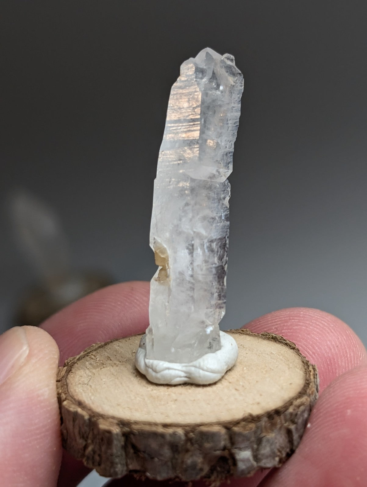Set of 3 Unique Quartz, Old Stock, Montgomery County, Arkansas, w/ wood bases