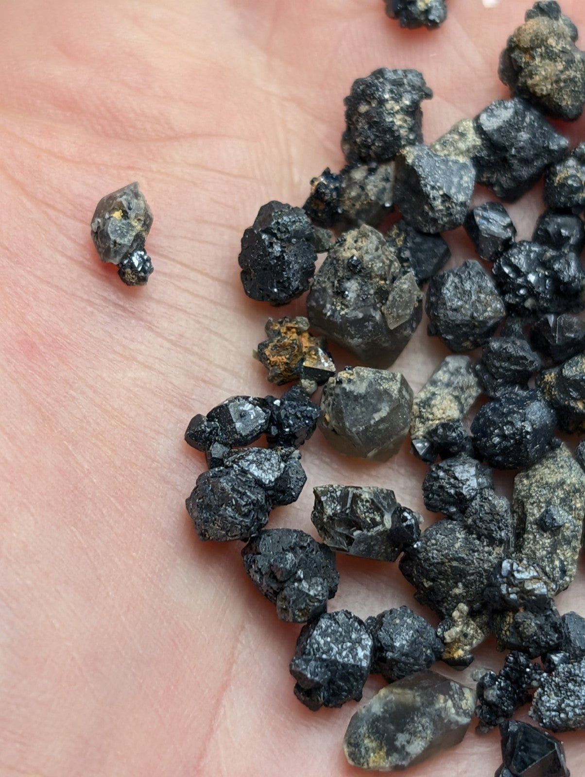 Micro Brookites + Smoky Quartz, Magnet Cove, Arkansas, Old Stock, 10+ gram set