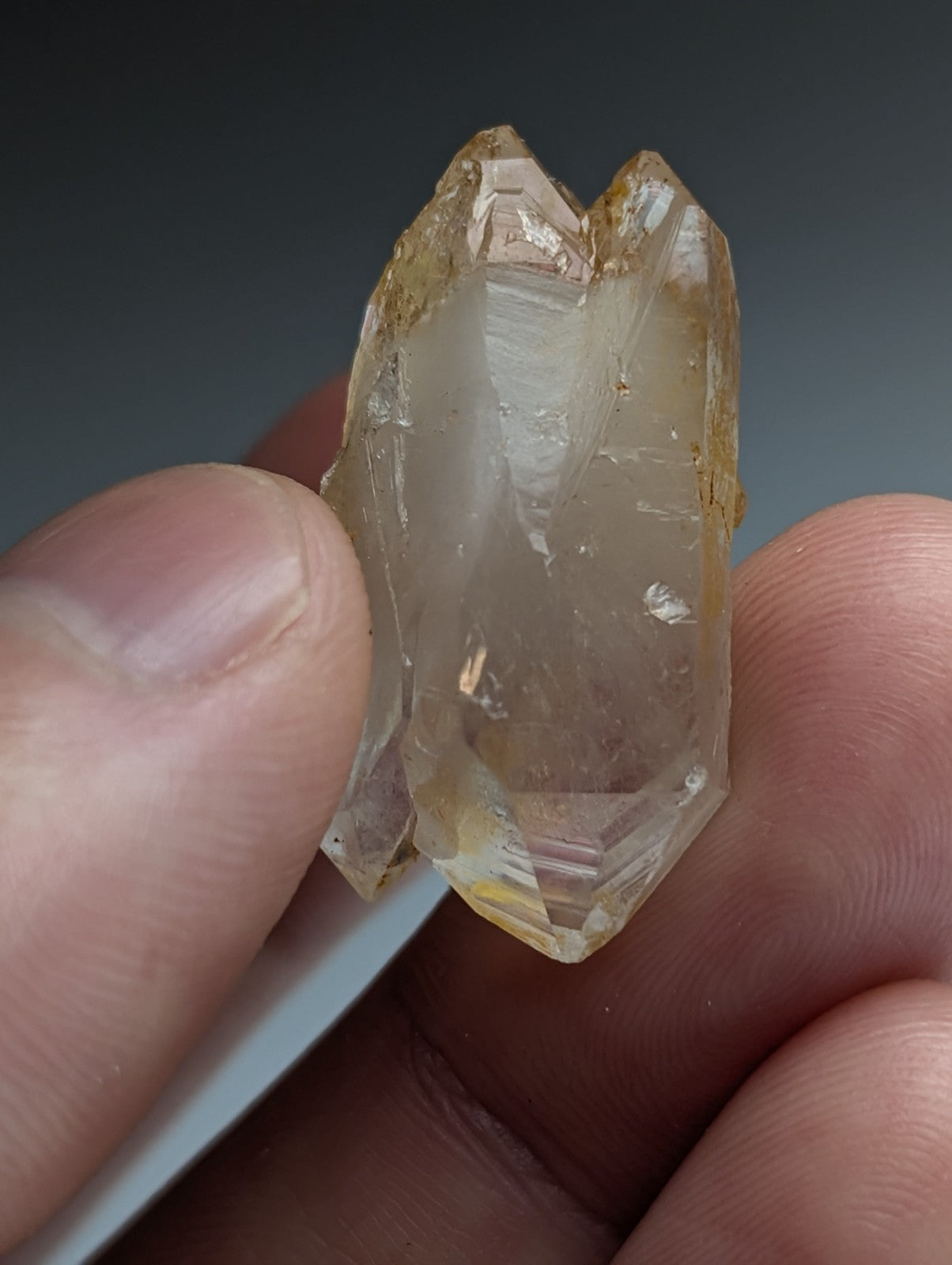 Unique Quartz Crystal Point w/ DT form, Garland County, Arkansas, USA