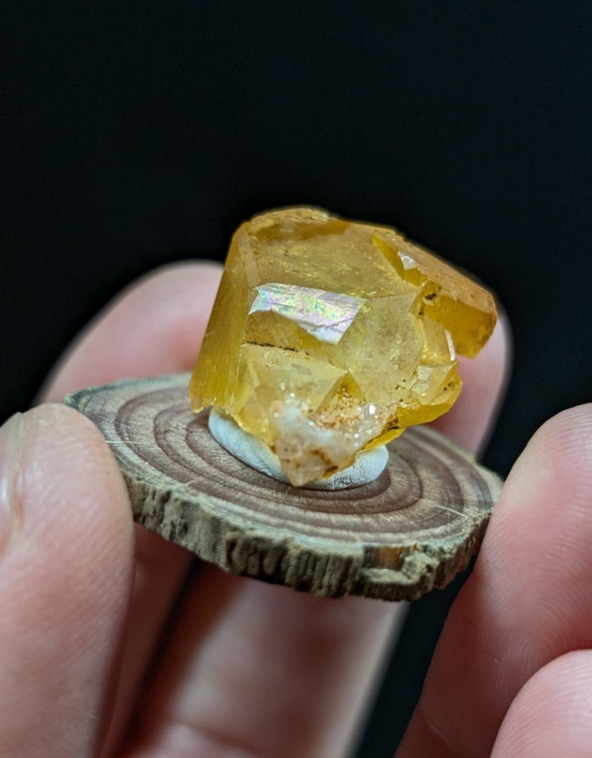 Very Unique Quartz Crystal Point w/ Rainbows, Garland County, Arkansas, w/ base