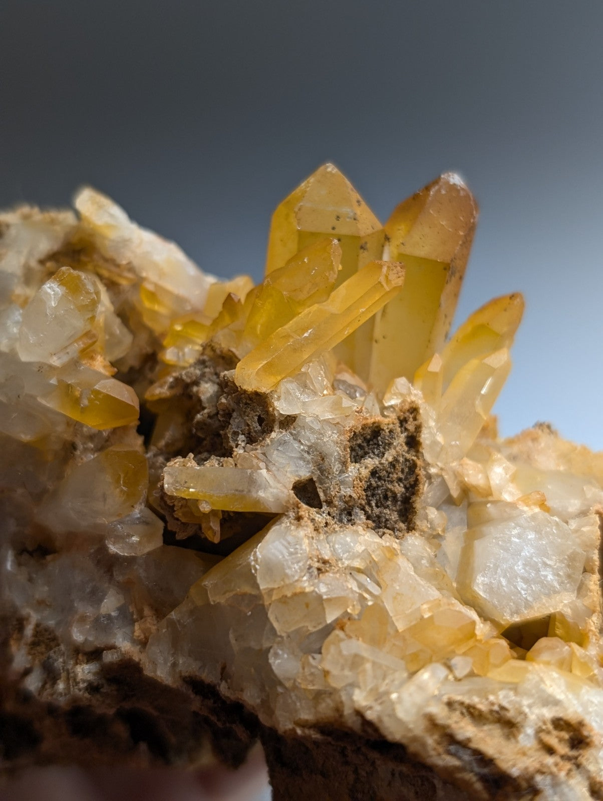 Quartz Crystal Cluster w/ natural color, Garland County, Arkansas, Beautiful!
