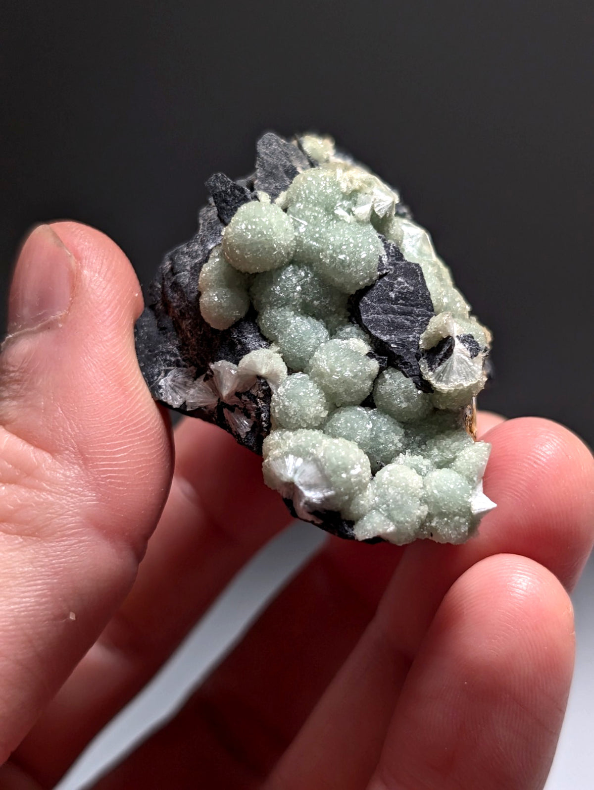 A+ UV Reactive Wavellite -Fantastic Old Stock- Mauldin Mountain, Arkansas, Rare