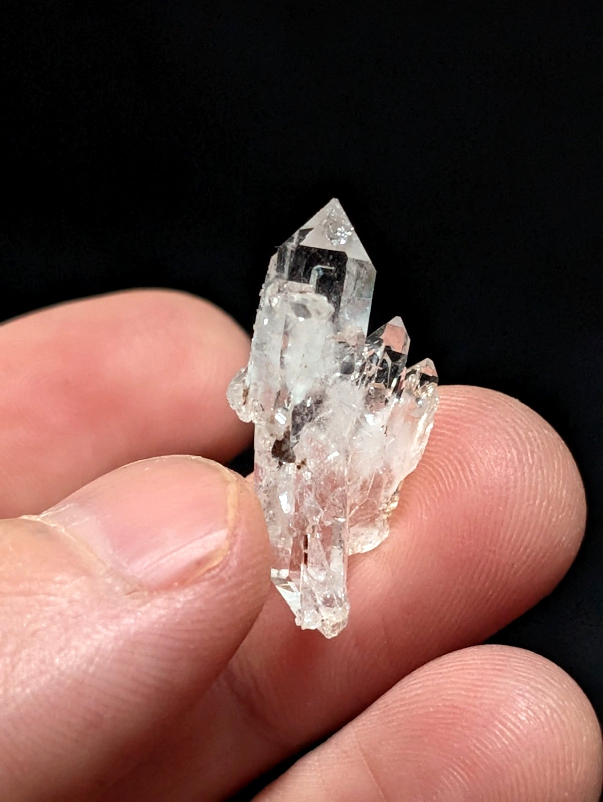 Clear Faden Quartz Crystal Cluster, Montgomery County, Arkansas, USA, A+