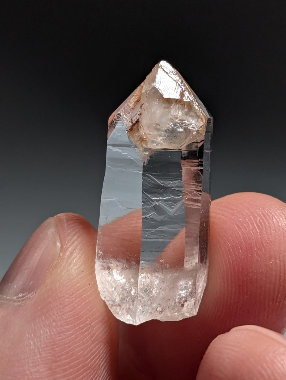 A+++ Optical Quartz Crystal Point, Montgomery County, Arkansas, USA, AMAZING!!