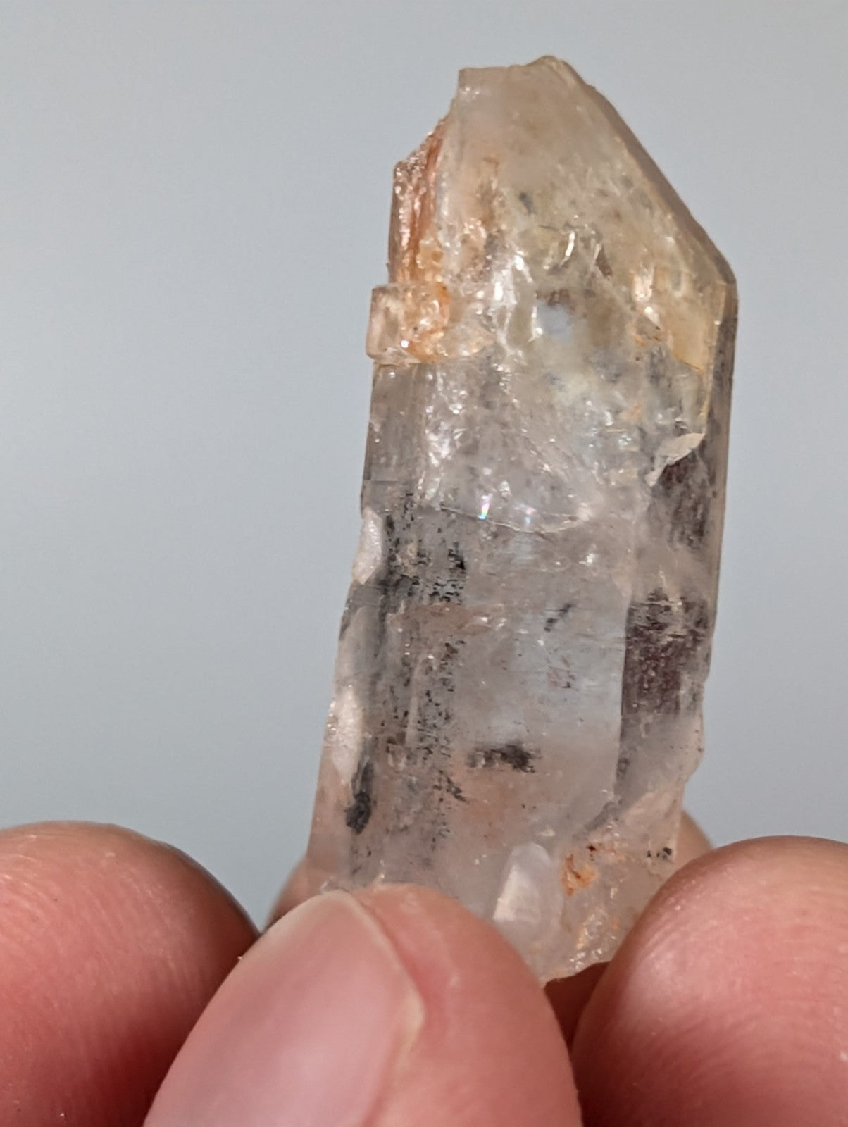 Set of 3 Quartz Crystals with Nacrite Inclusions, Montgomery County, Arkansas