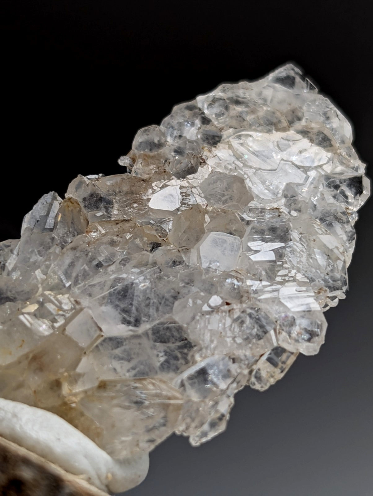A+ Unique Quartz, Old Stock, Montgomery County, Arkansas, w/ natural wood base