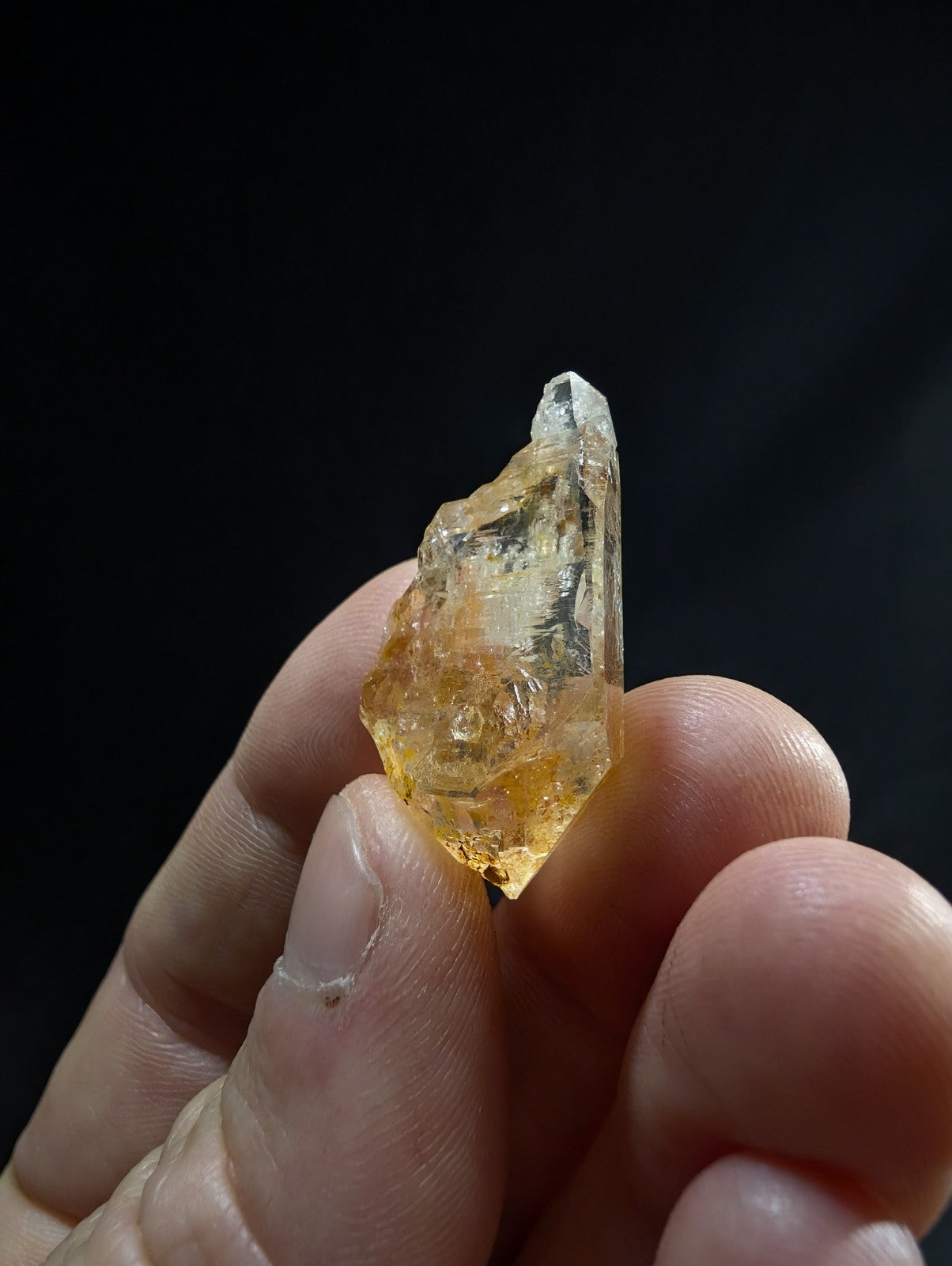 Set of 3 Arkansas Quartz Crystals w/ rehealed form, Unique & OOAK variety set x3