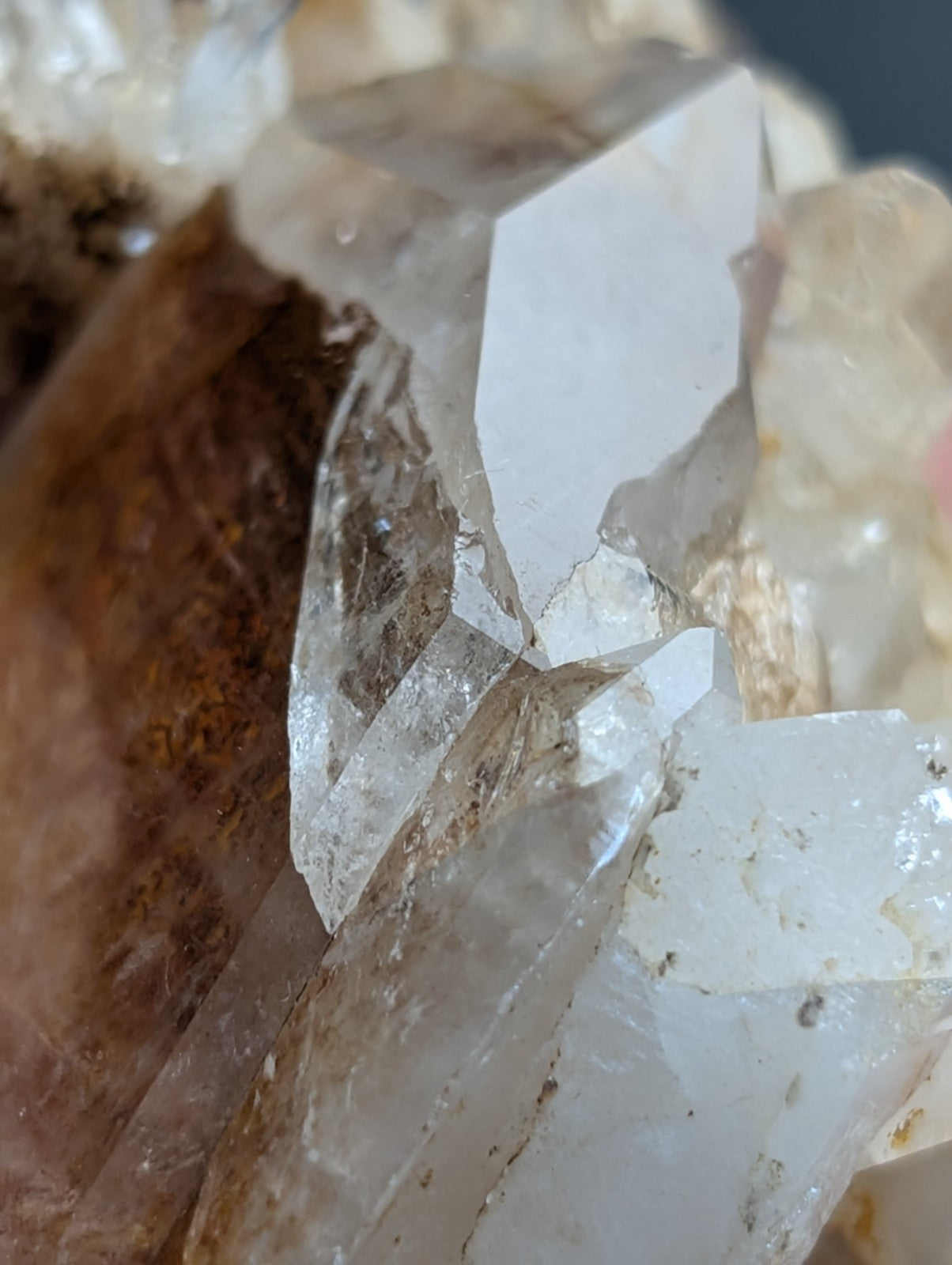 Amazing Quartz Crystal Cluster w/ clay inclusions, Montgomery County, Arkansas