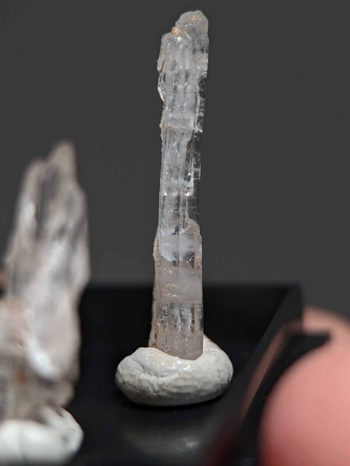 Set of 5 Faden Quartz Crystals, w/ photo case/mount, Montgomery County, Arkansas