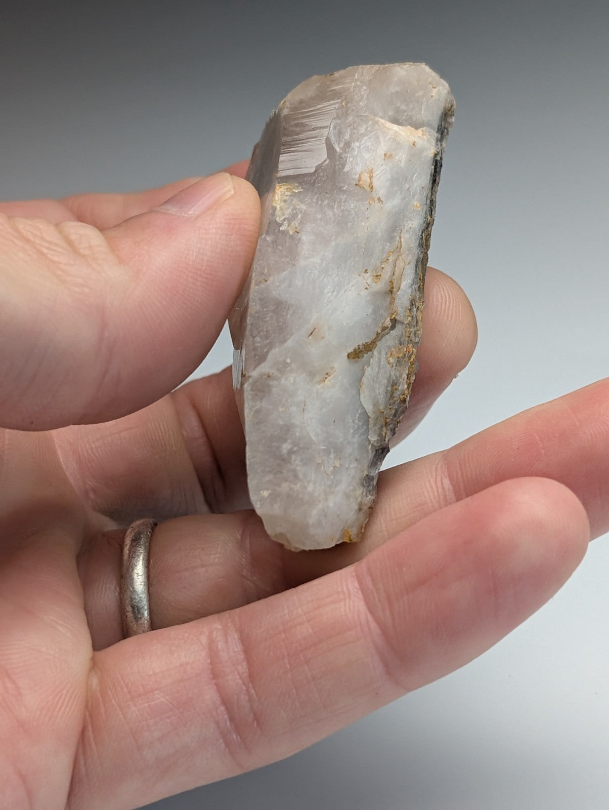 Unique Quartz Crystal with Nacrite Inclusions, Montgomery County, Arkansas, USA