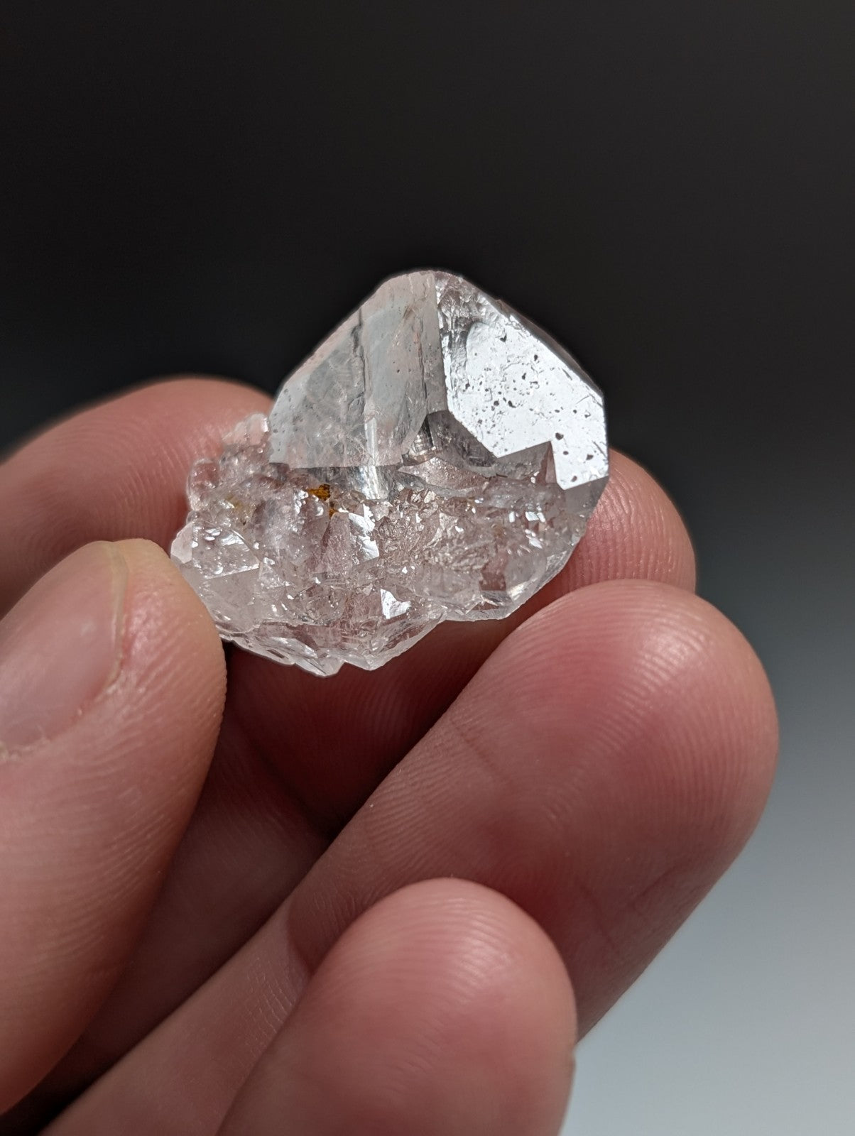 Pseudocubic Quartz Crystal Point, Double Terminated, Garland County, Arkansas