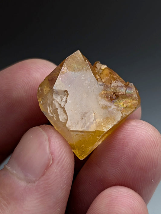 Double Terminated Quartz Point - Garland County, Arkansas, w/natural iridescence