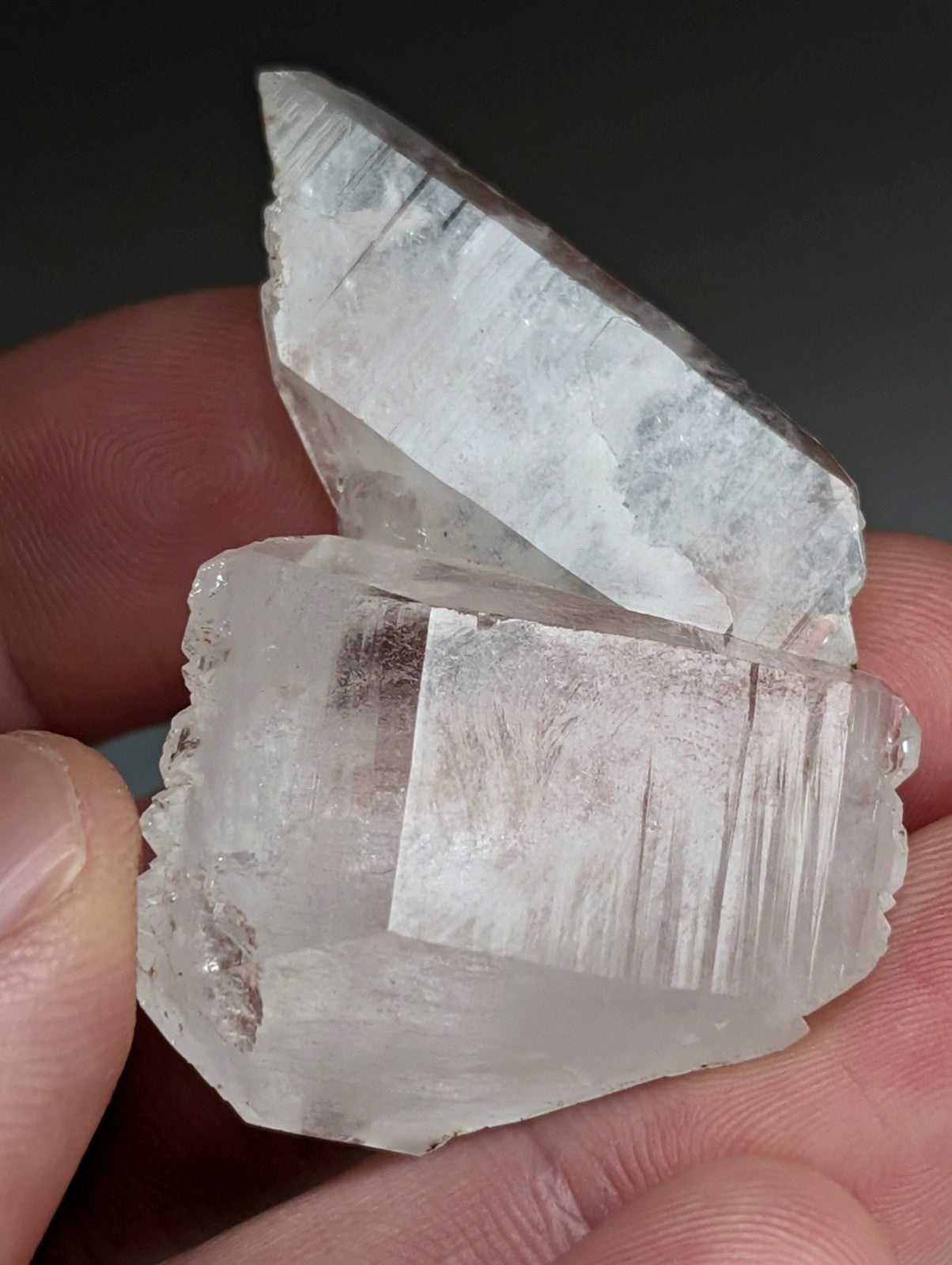 Unique Quartz Crystal "Floater" Point, Old Stock, Montgomery County, Arkansas