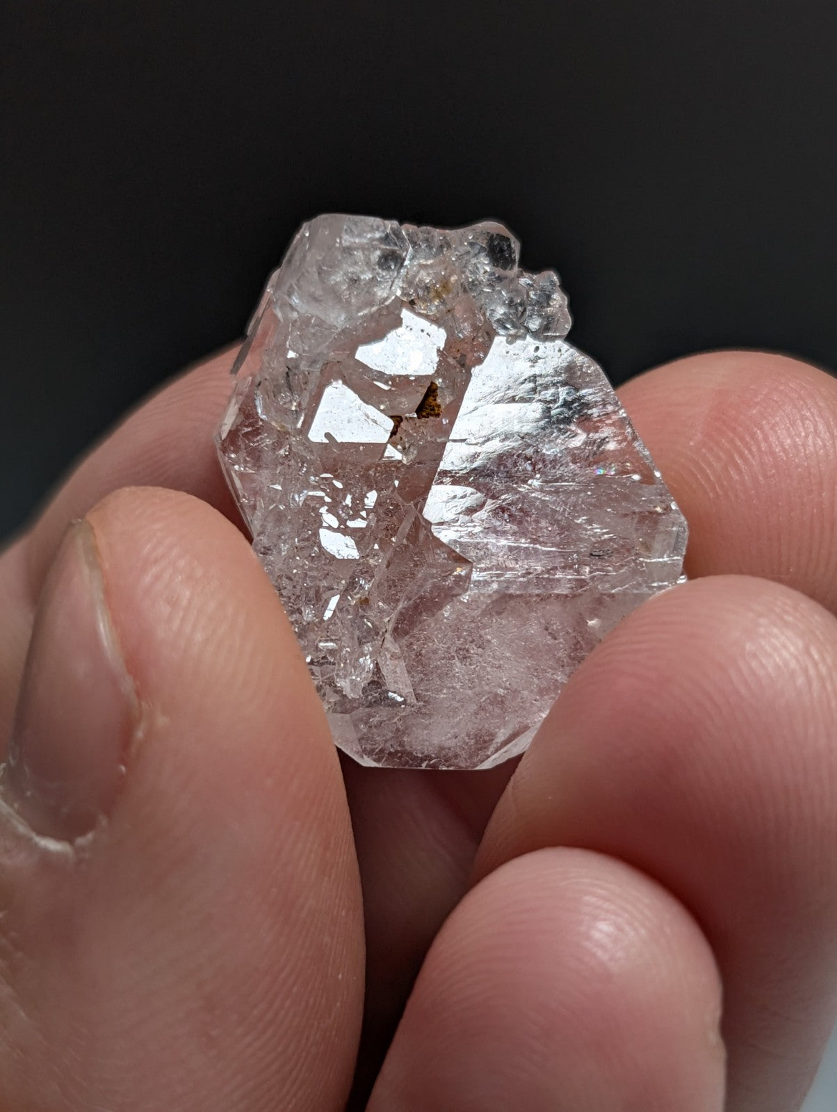 Pseudocubic Quartz Crystal Point, Double Terminated, Garland County, Arkansas