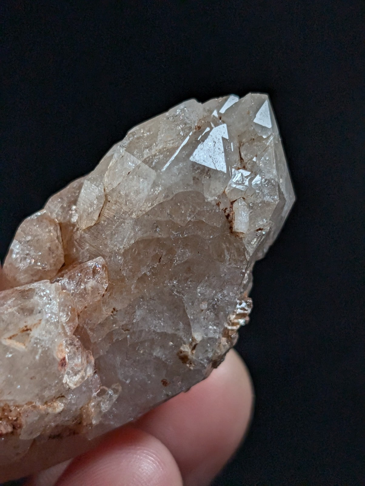 Crackle Quartz Crystal Point, Double Terminated, Montgomery County, Arkansas