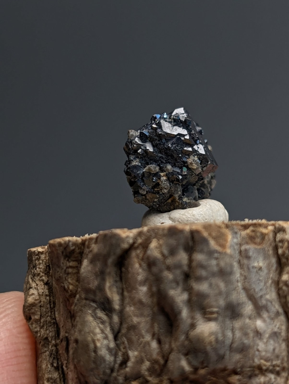 Brookite w/natural iridescence , Magnet Cove, Hot Spring Co. Arkansas, Old Stock