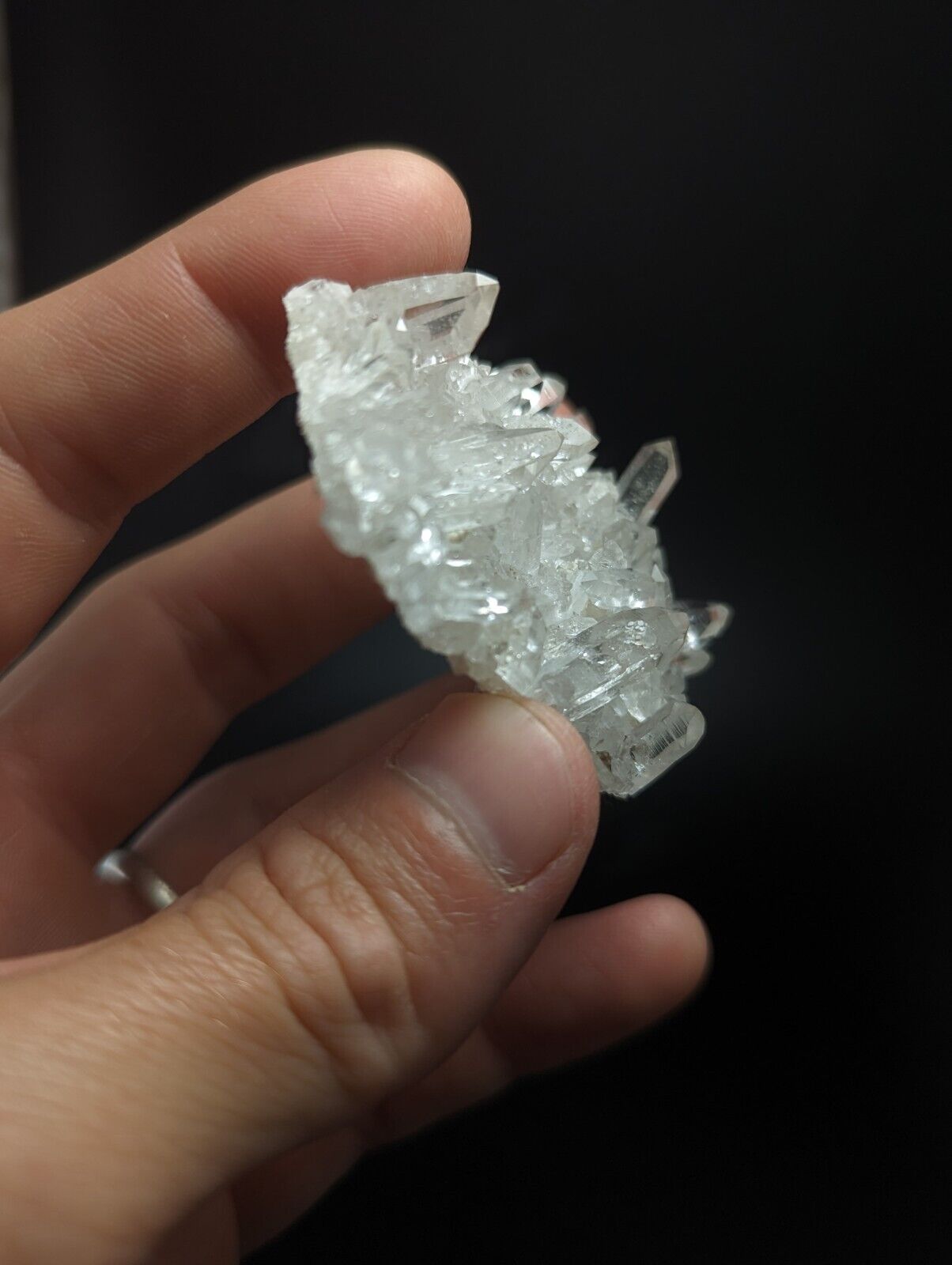 A+ Glassback Quartz Crystal Cluster, Old Stock, Montgomery co, Arkansas, ooak